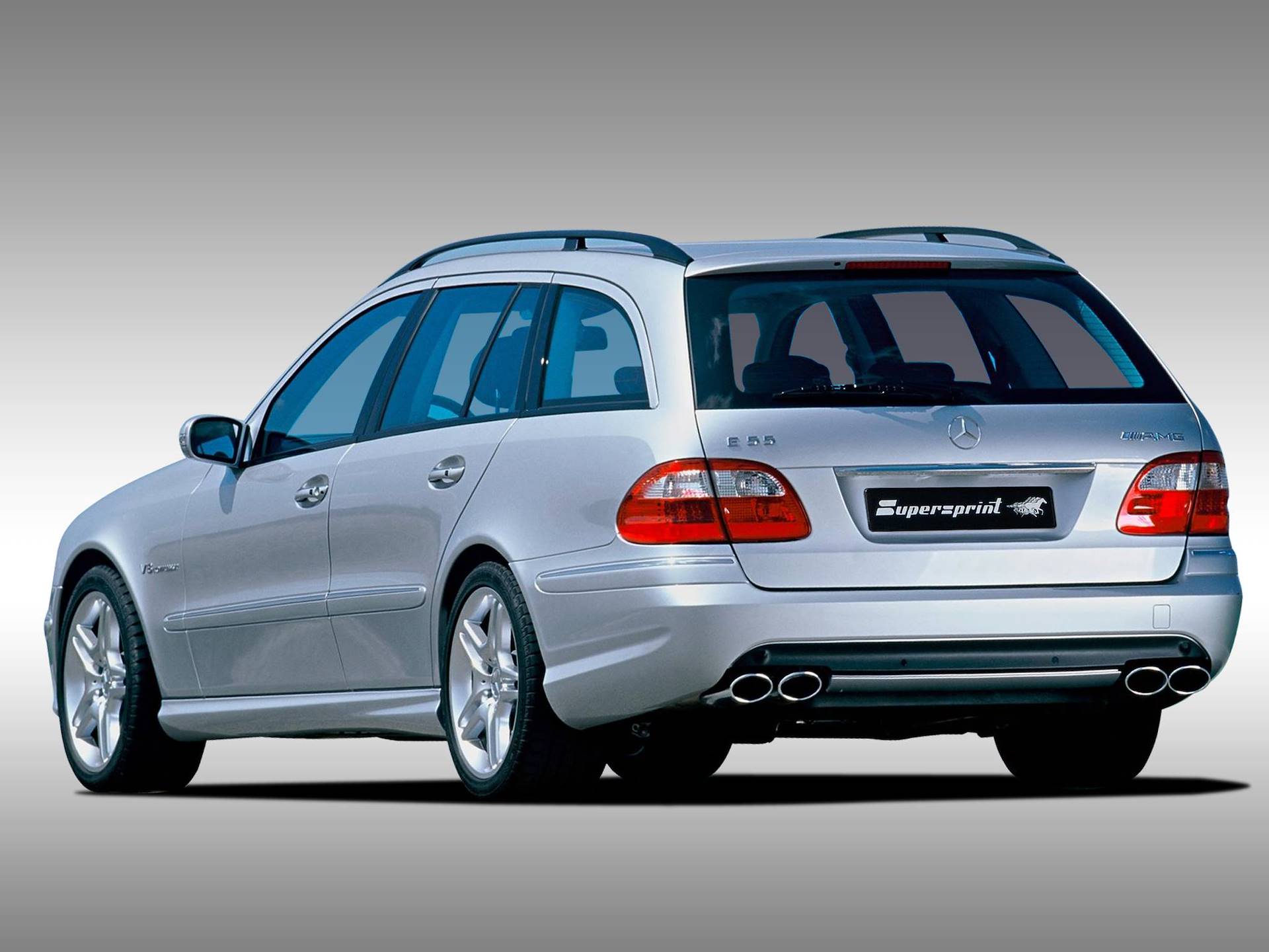 Supersprint Auspuff für MERCEDES W211 E 55 AMG V8 (Limousine + S.W.) '02 -> '06