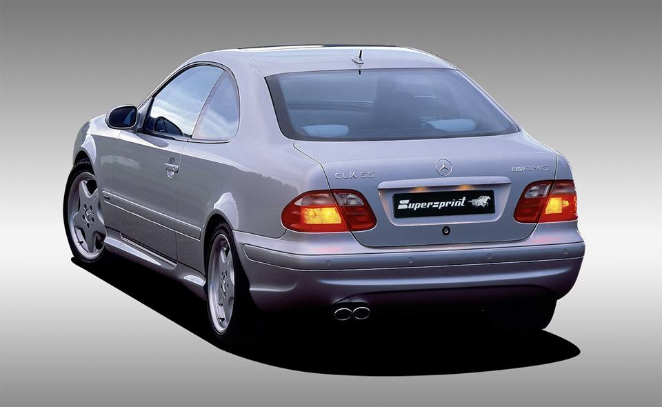 Supersprint Auspuff für MERCEDES C208 CLK 55 AMG Coupè (347 PS) '99 -> '02
