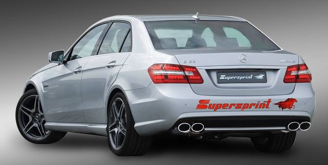 Supersprint Auspuff für MERCEDES W212 E 63 AMG (M156 6.2i V8 - 525 PS) (Limousine + S.W.) '09 -> '13