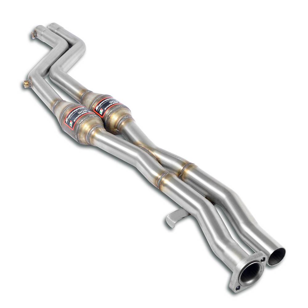 Front exhaust with Metallic catalytic converter right + left