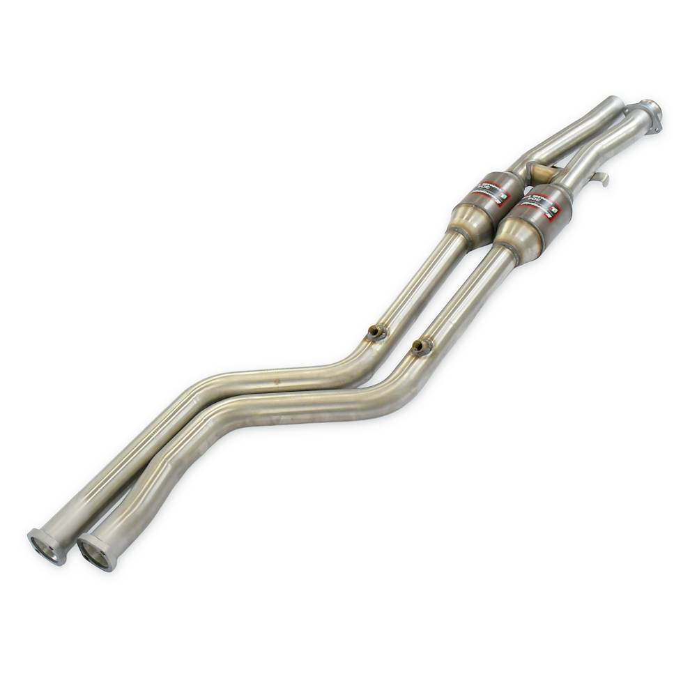 Front exhaust "H-Pipe" with  Metallic catalytic converter. Right + Left