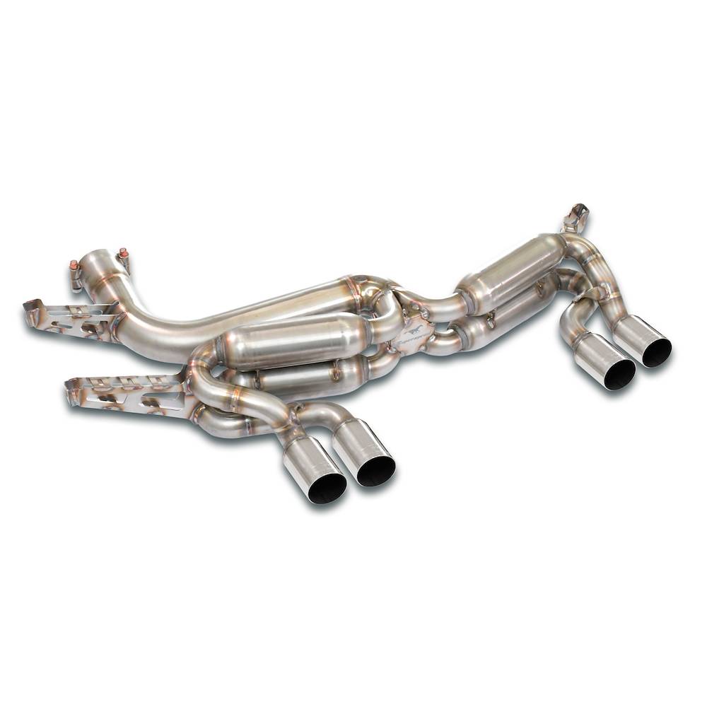 "Cat.-Back - Quad Sonic" Package - B<br>(end tips OO65 right - OO65 left)<br><br><strong><span style="color:#ea0000;">Weight saving of - 16Kg / -33.5lbs</span></strong>