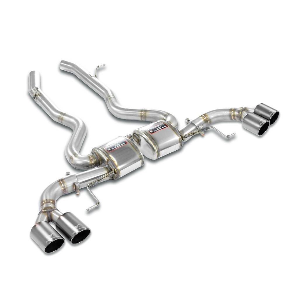 Rear exhaust "Race" Right OO90 + Left OO90 "Gun Metal Grey"