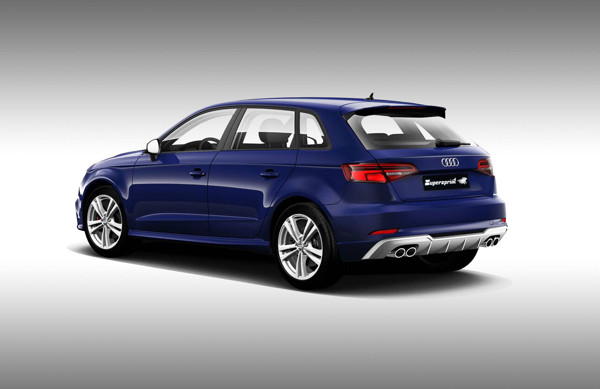 Supersprint Exhaust for AUDI S3 8VA Sportback QUATTRO 2.0 TFSI (300 Hp - Modelle mit GPF) 2019 ->Twin Pipe System (mit klappe)