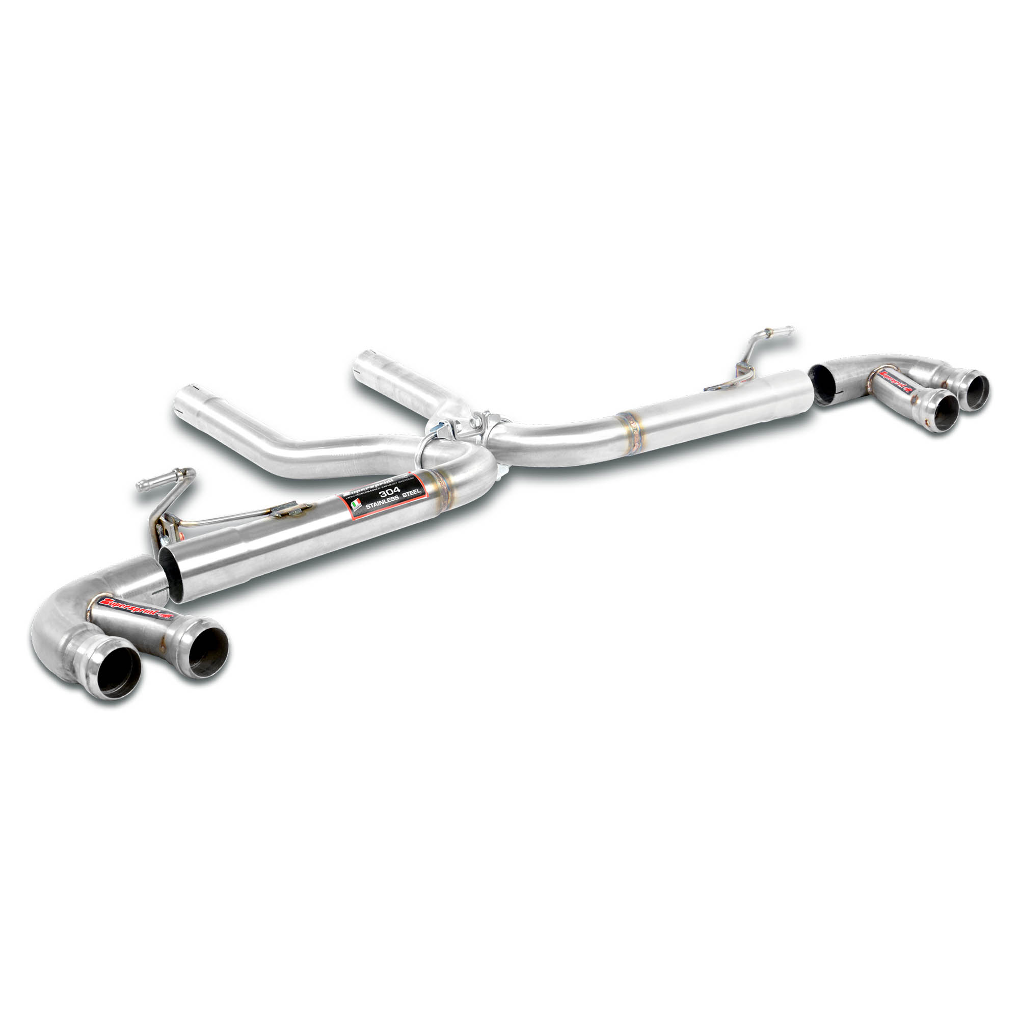 Rear pipe Right - Left (Muffler delete) + connecting Y-Pipe for OEM endpipes