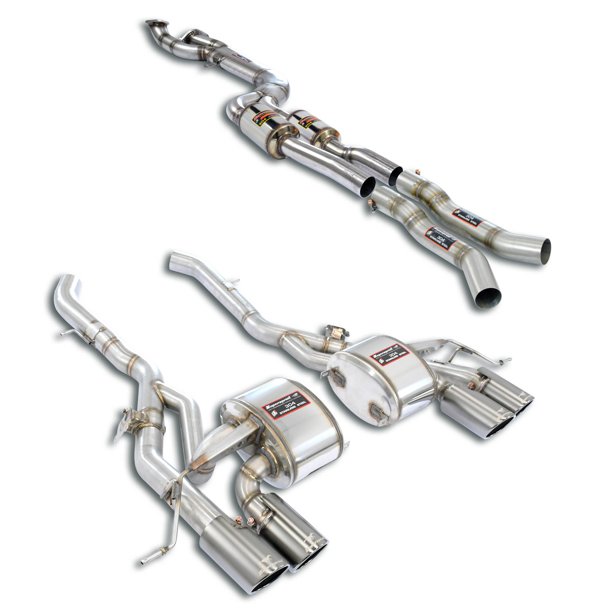 J-Pipe Touring Package with valves - complete Deletes the secondary catalytics + OPFs  + mid resonator