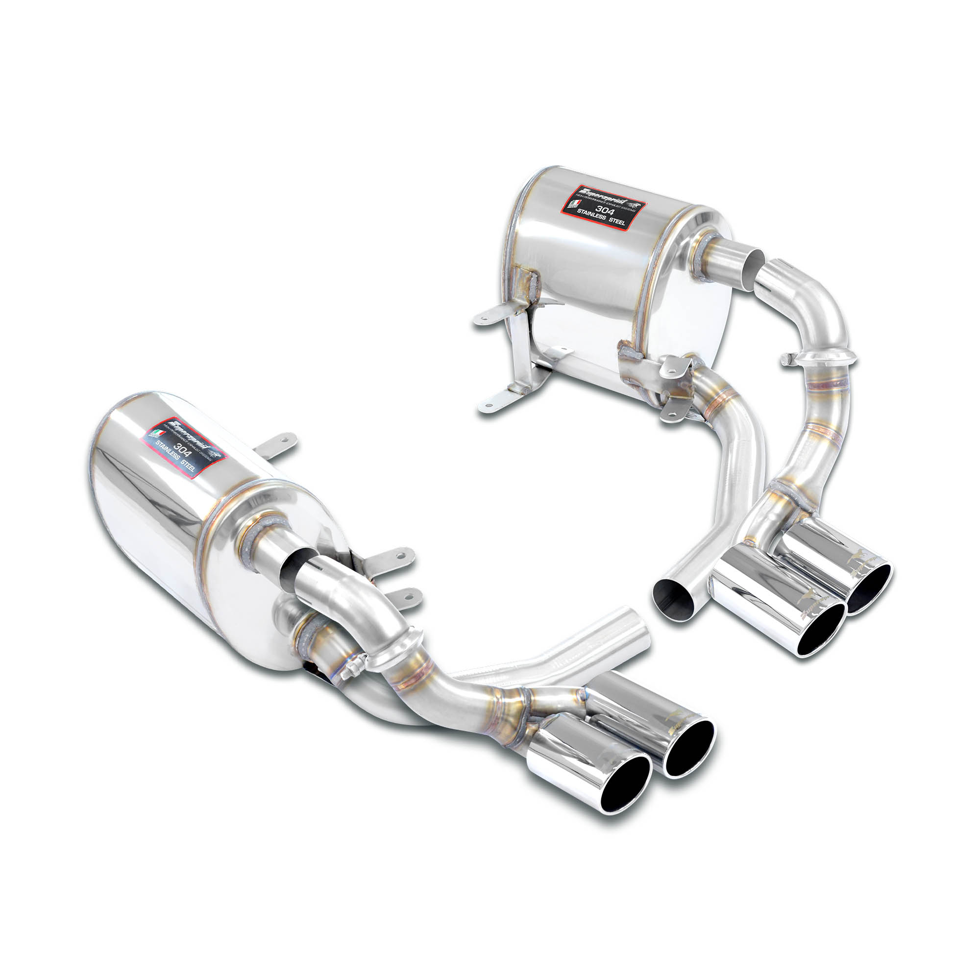 Sport Mufflers Package, quad tips (with EEC Homologation)