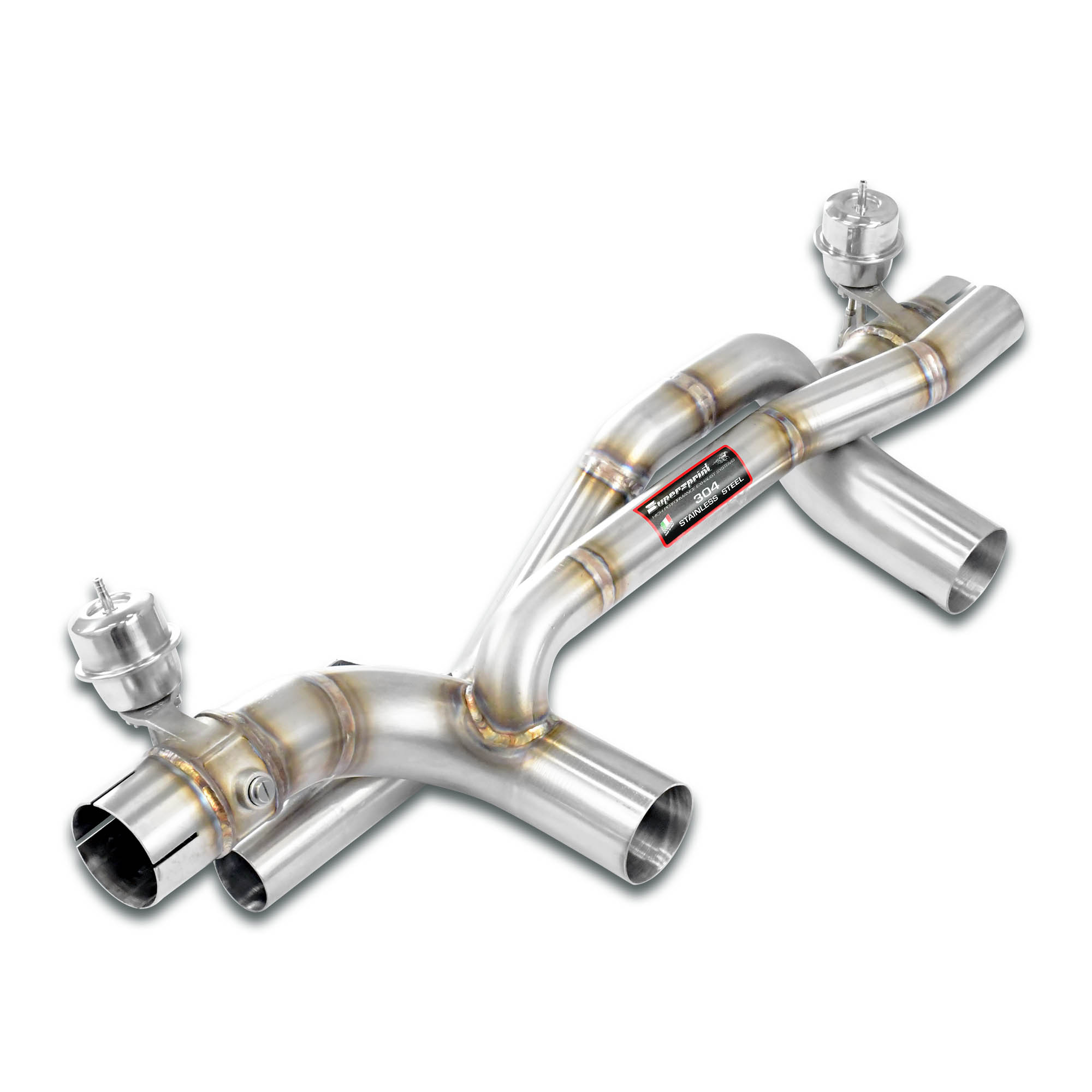 Rear pipe kit Right - Left with valves (Vacuum) (Muffler delete) 