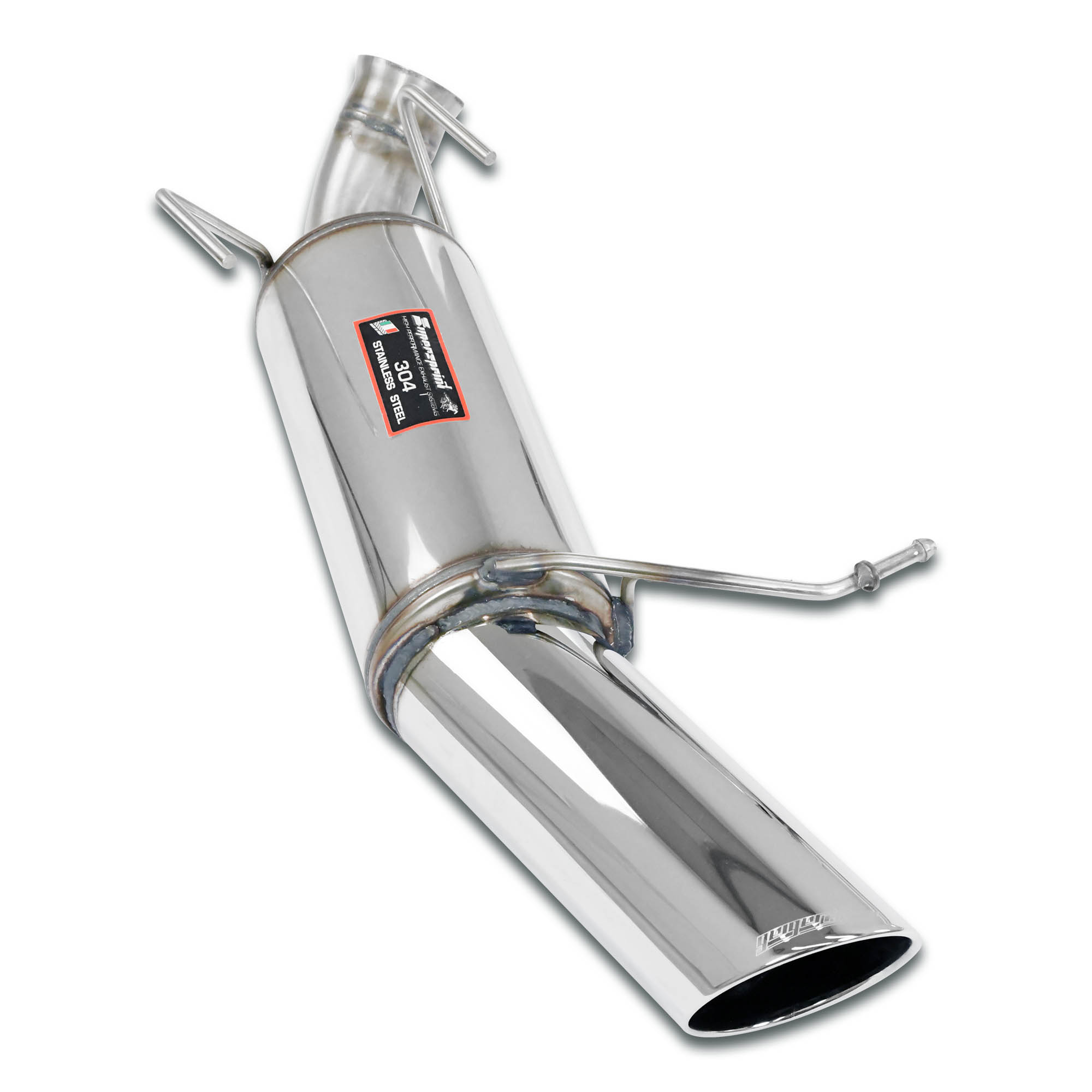 Rear exhaust Left O120 <strong><span style="color:#ea0000;">Race package<br>Available through:<br /> <a href="https://www.supersprint.com/fr-fr/distributeurs.aspx" target="_blank">RC Sport France<br /> click here</a>