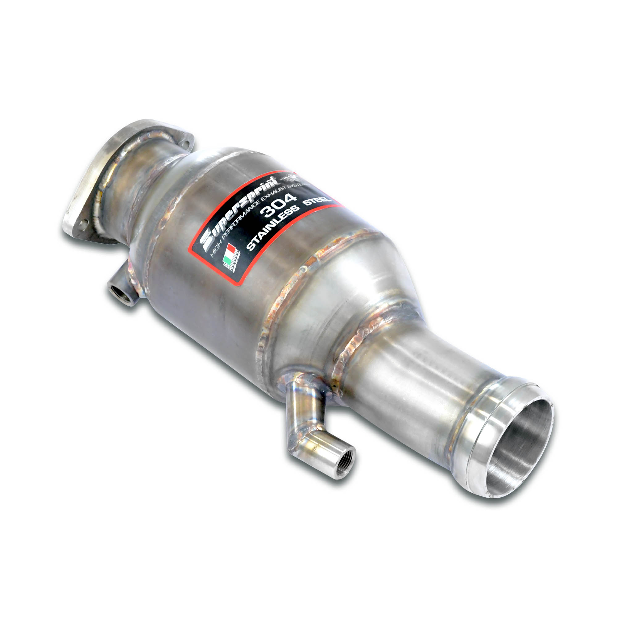 Front Metallic catalytic converter. Right