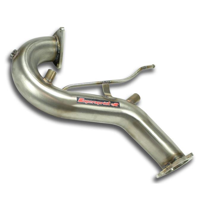 Turbo Downpipe  (replaces DPF) With bungs for the pressure fittings + O2 sensors Short version - Check the OEM part fitted