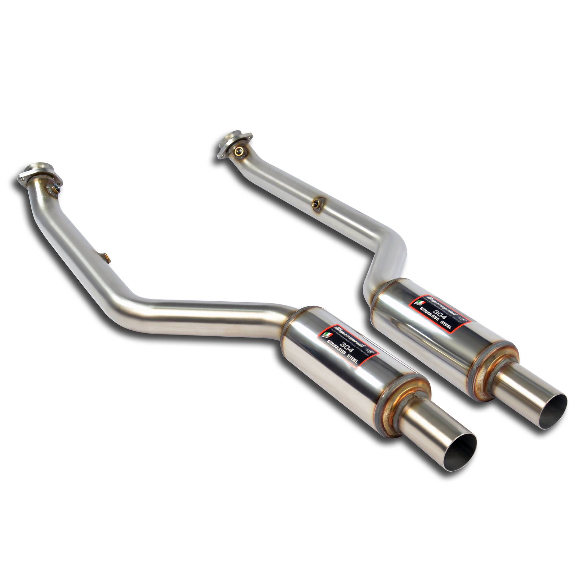 Front pipes kit  + silencers (Replaces catalytic converter)