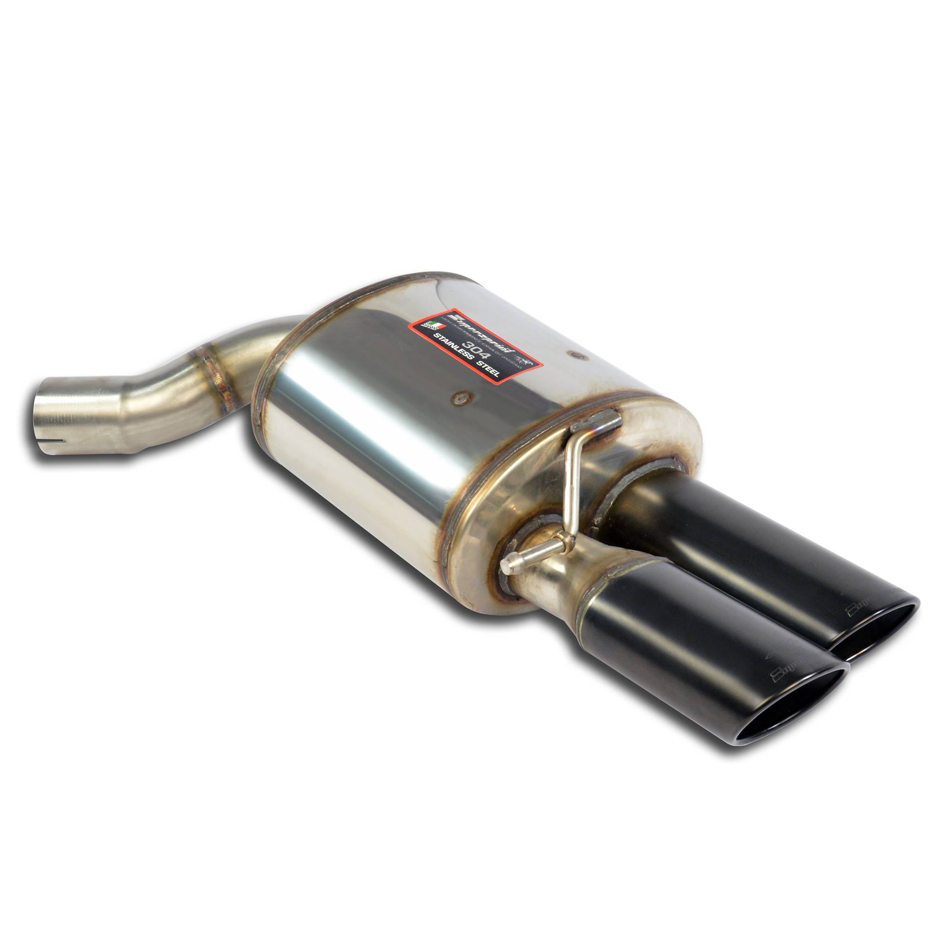 Rear exhaust Right 100x75 Gun Metal Grey