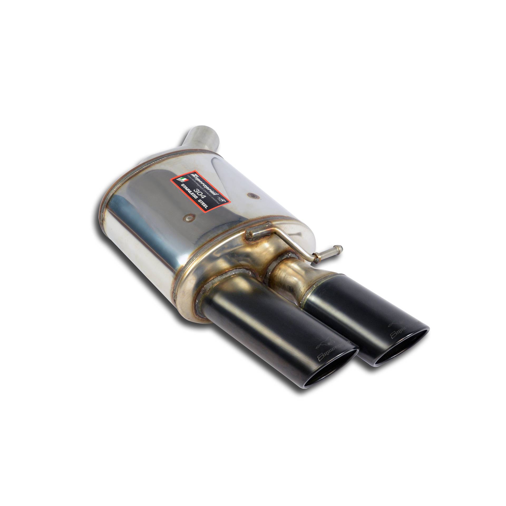 Rear exhaust Left 100x75 Gun Metal Grey