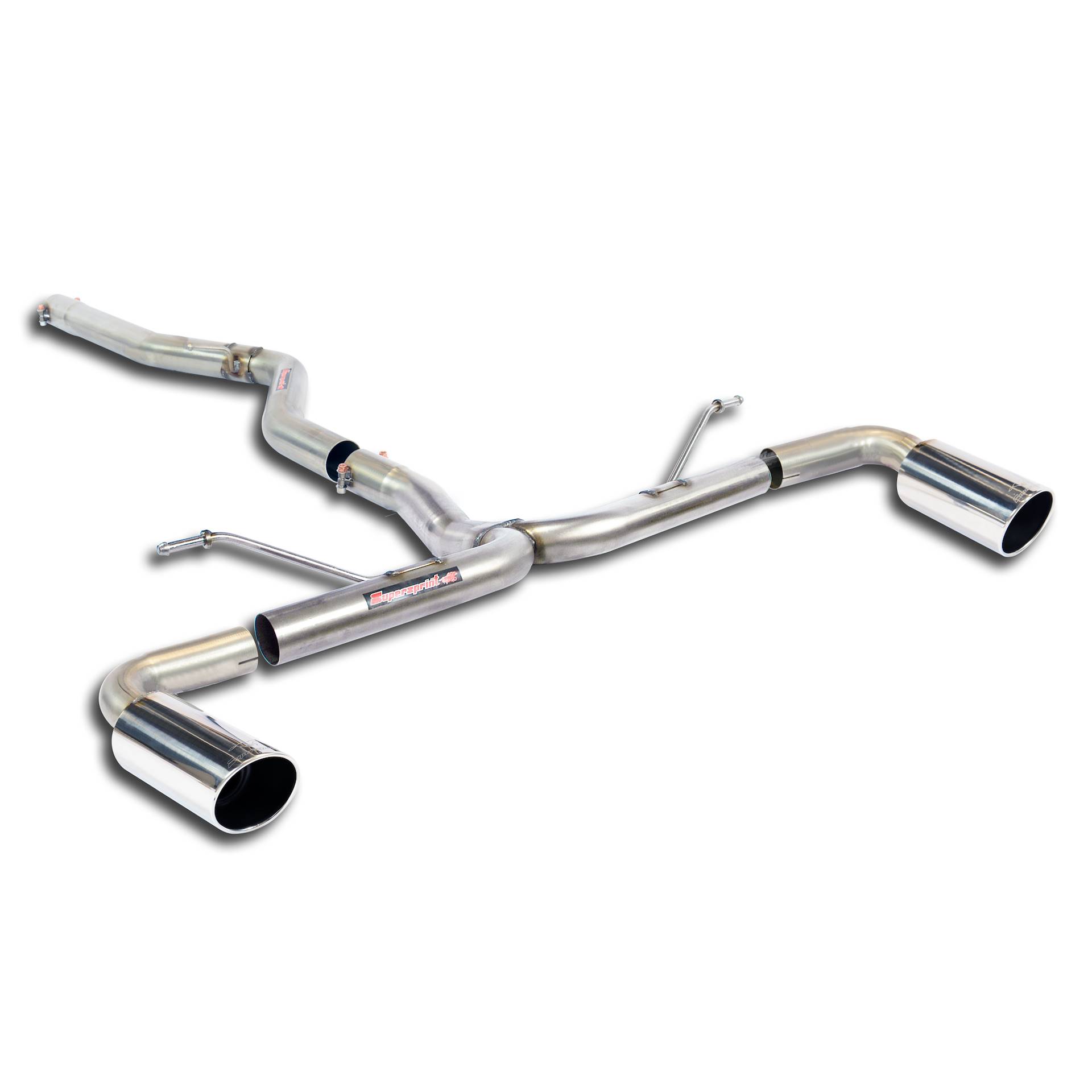 Connecting pipe + rear pipe Right O90 - Left O90 (Muffler delete)
