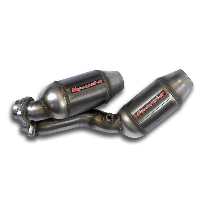 Metallic catalytic converter HJS, 100CPSI kit for OEM headers (Weld on connection)