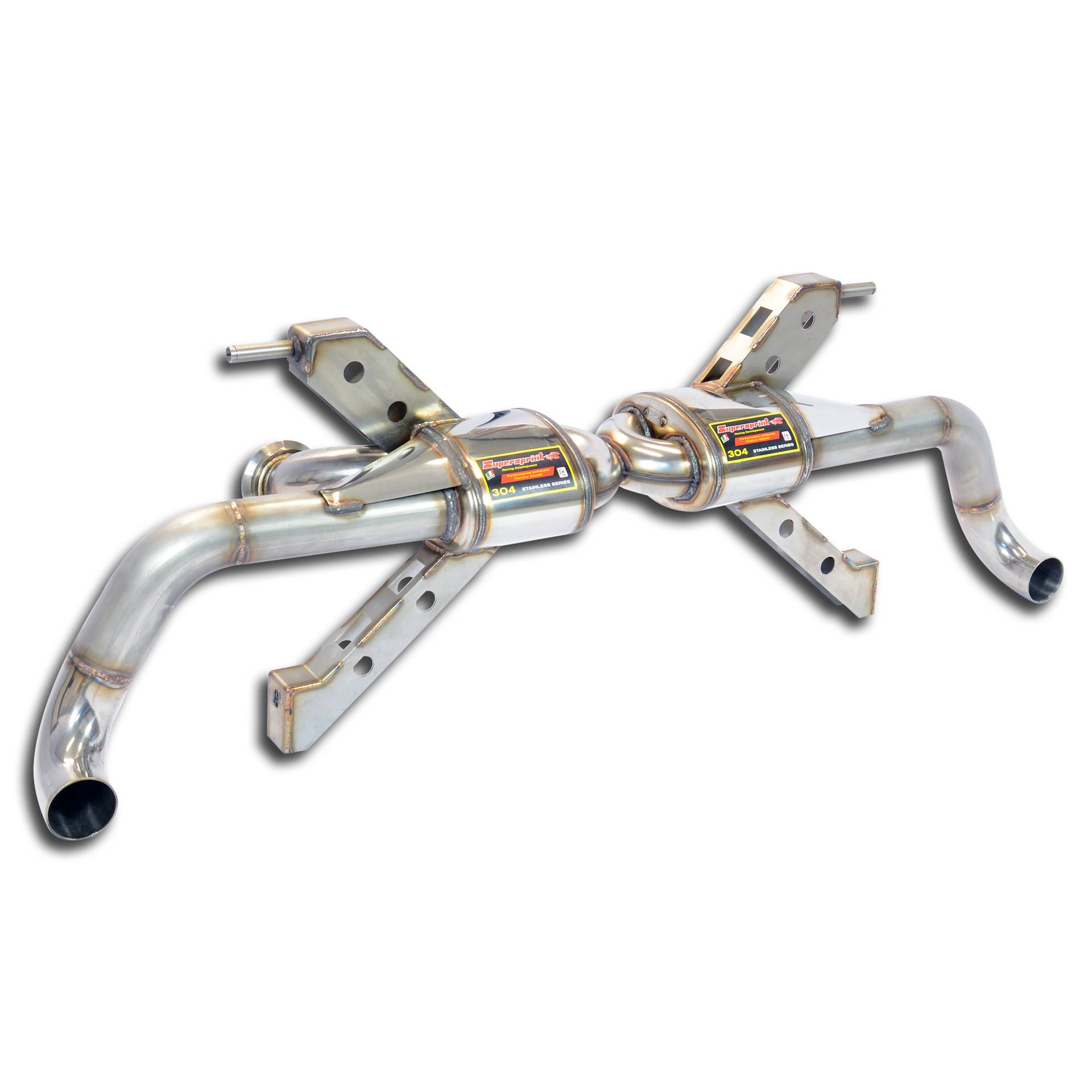 Endschalldämpfer Racing Rechts + Links (für 2° Katalysator Ersatz - Serien Endrohr) <strong><span style=color:#ea0000;>-19,0 Kg</span></strong>