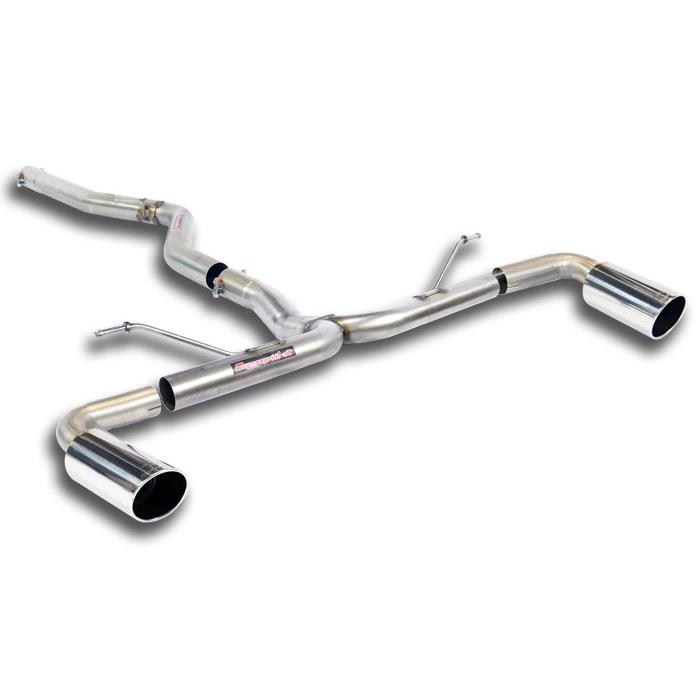 Connecting pipe + rear pipe Right O90 - Left O90 (Muffler delete)