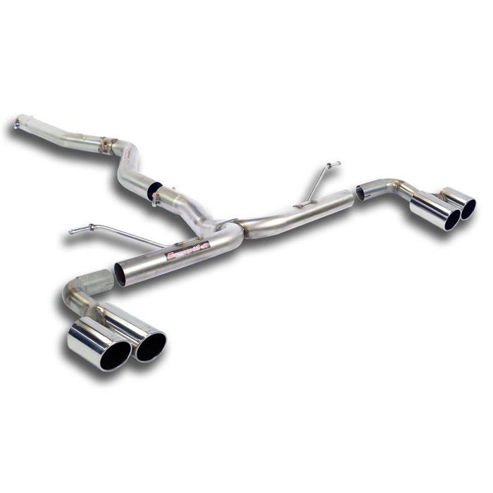 Connecting pipe + rear pipe Right OO80 - Left OO80 (Muffler delete)