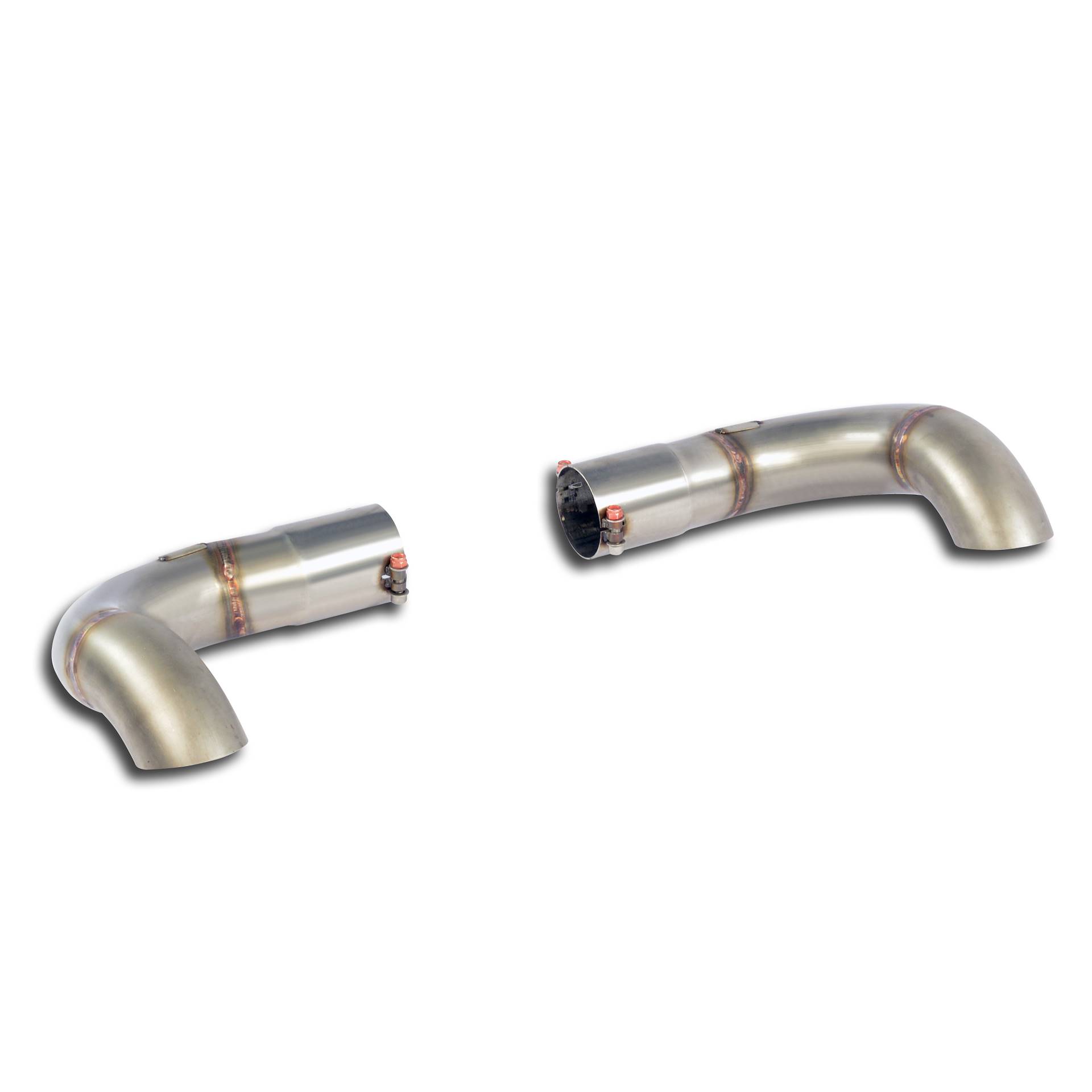 Exit pipes kit Right - Left Stealth for OEM bumper + diffuser (Turned down)