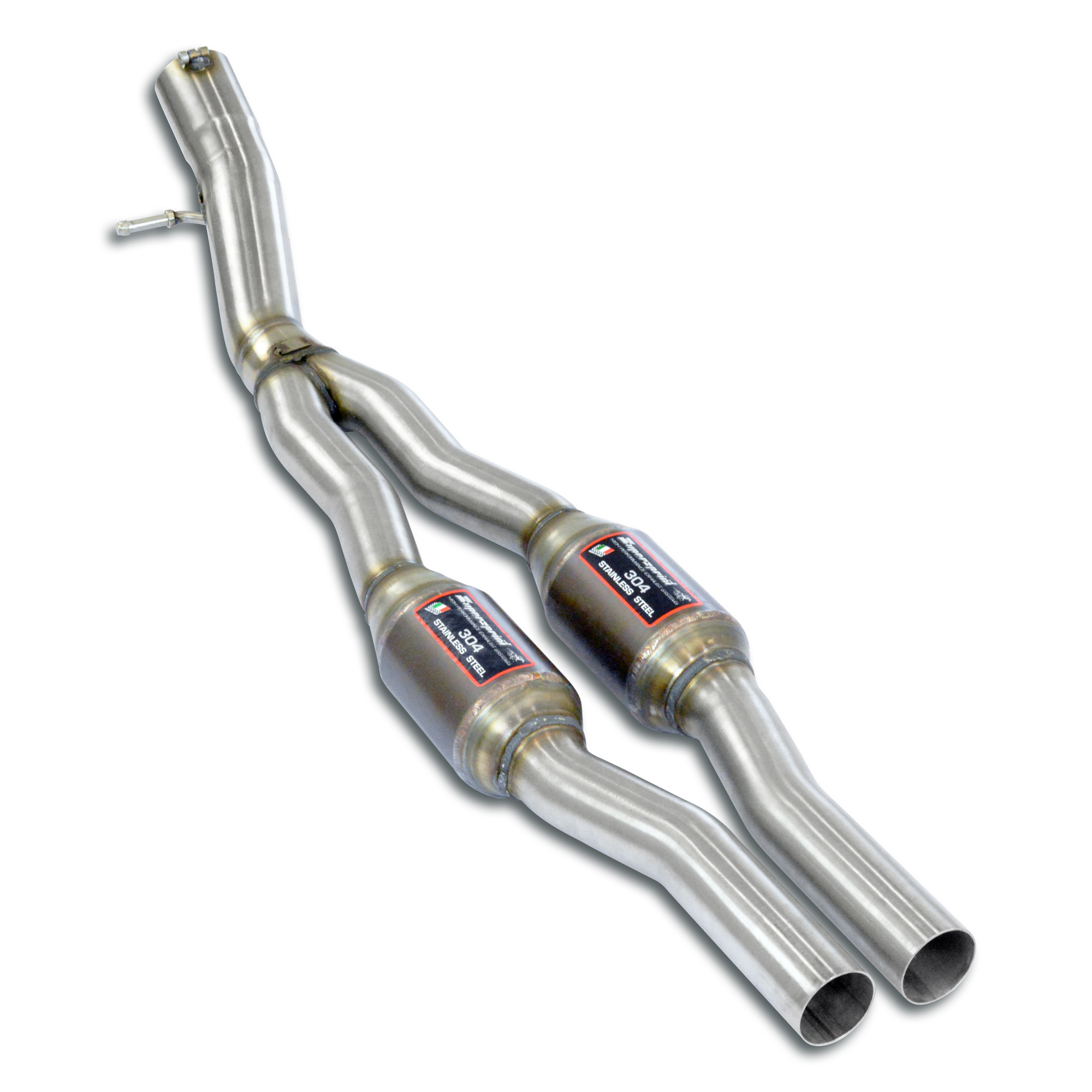 Front pipes kit with metallic catalytic converter right - left