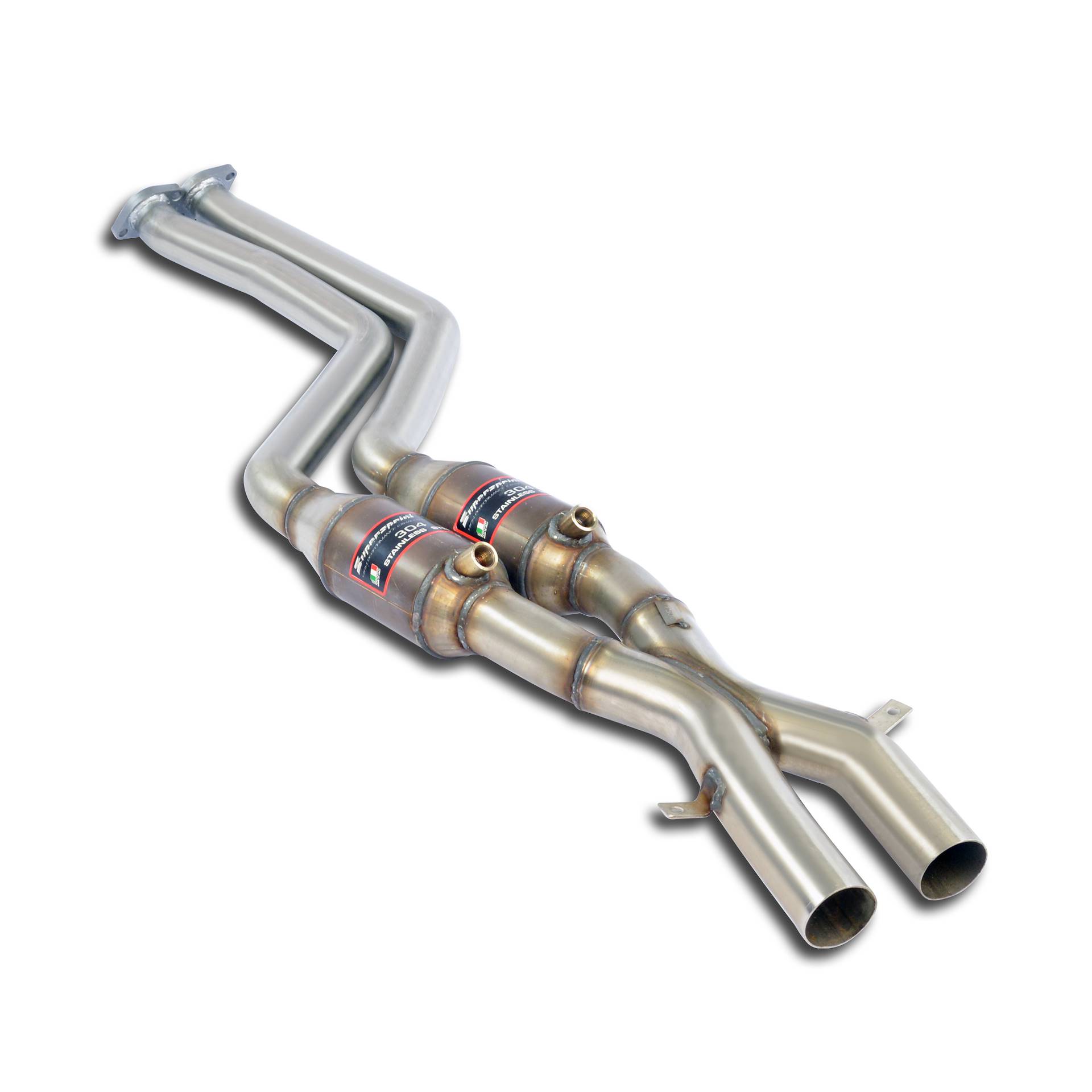 Front exhaust with Metallic catalytic right + left
