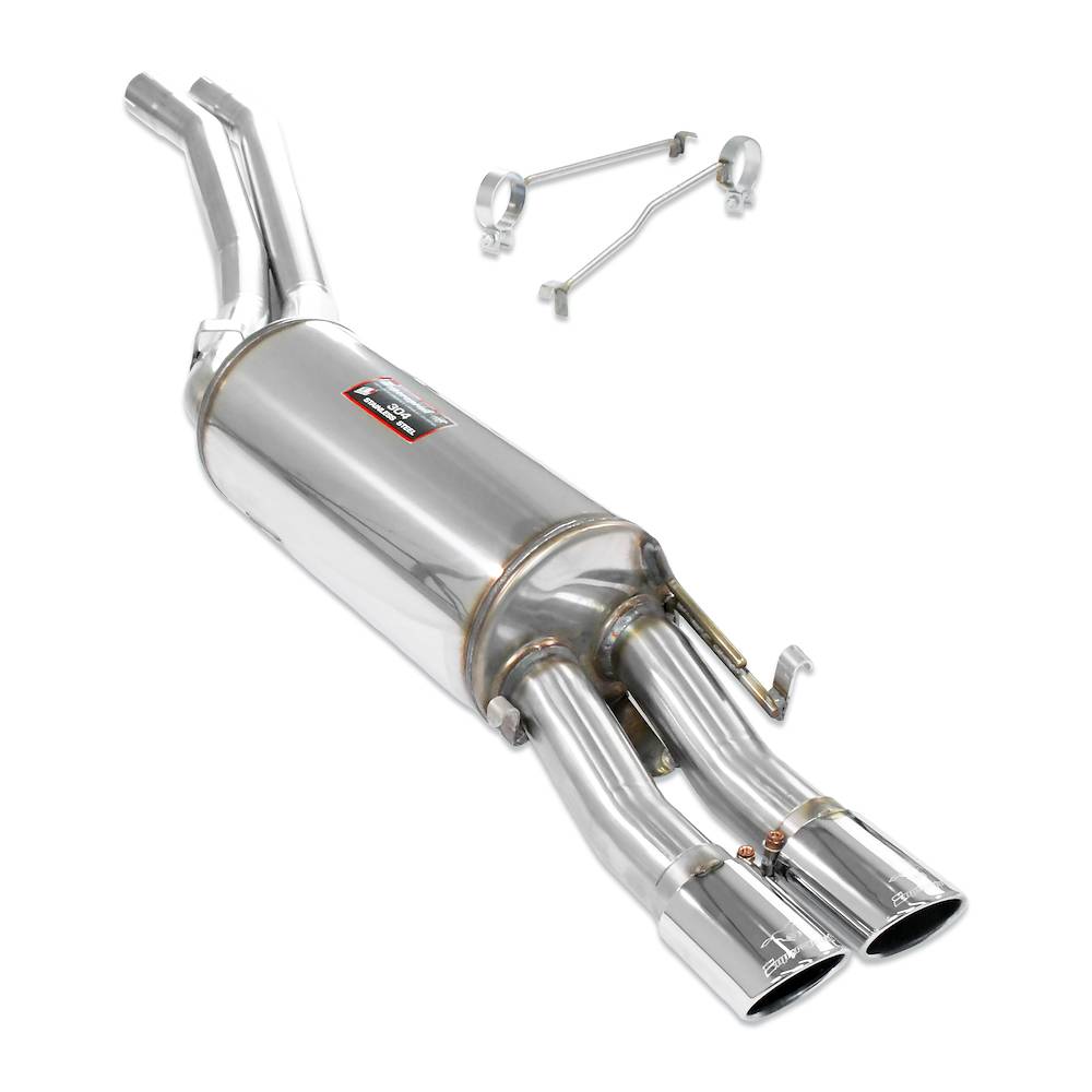 Mid-pipe kit + rear muffler 2 Ov. 90x70