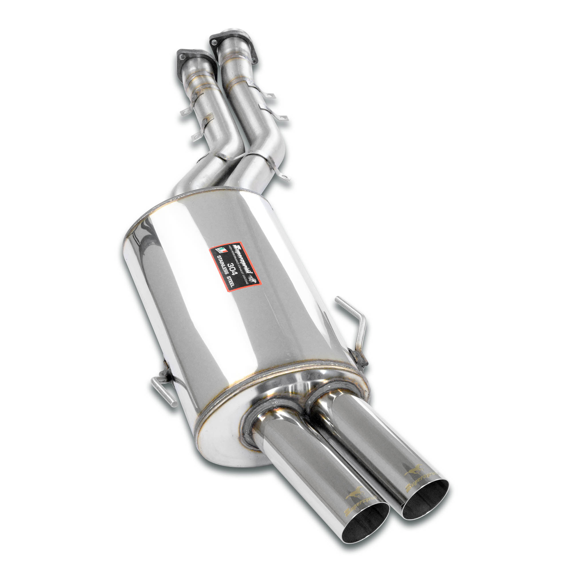 Rear exhaust Racing OO70 100% Stainless Steel