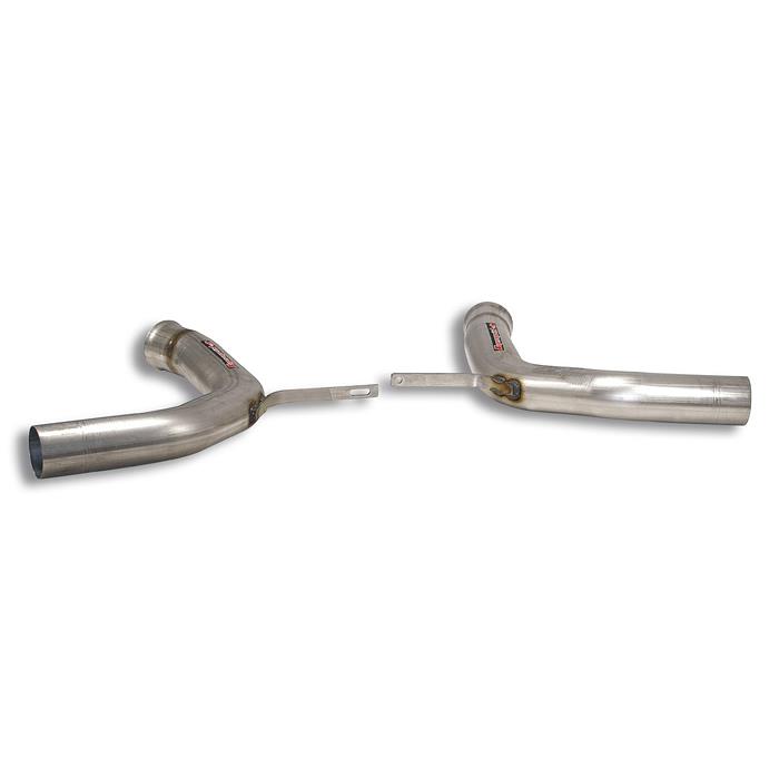 Connecting pipes kit Right + Left for OEM centre exhaust