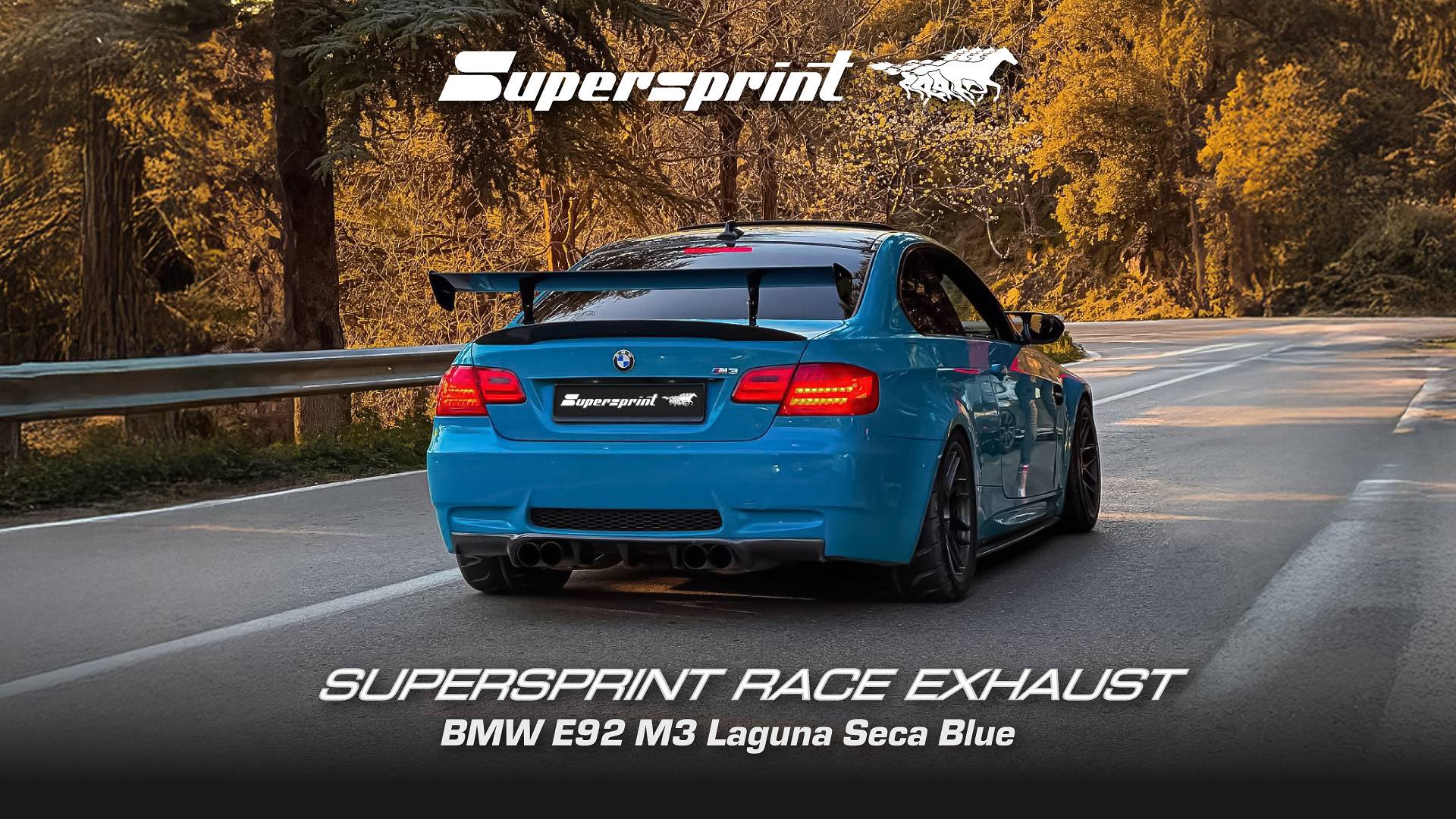 Supersprint Race Exhaust BMW E92 M3 Laguna Seca Blue