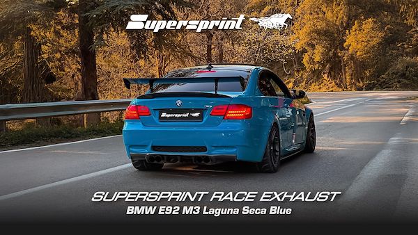 Supersprint Race Exhaust BMW E92 M3 Laguna Seca Blue
