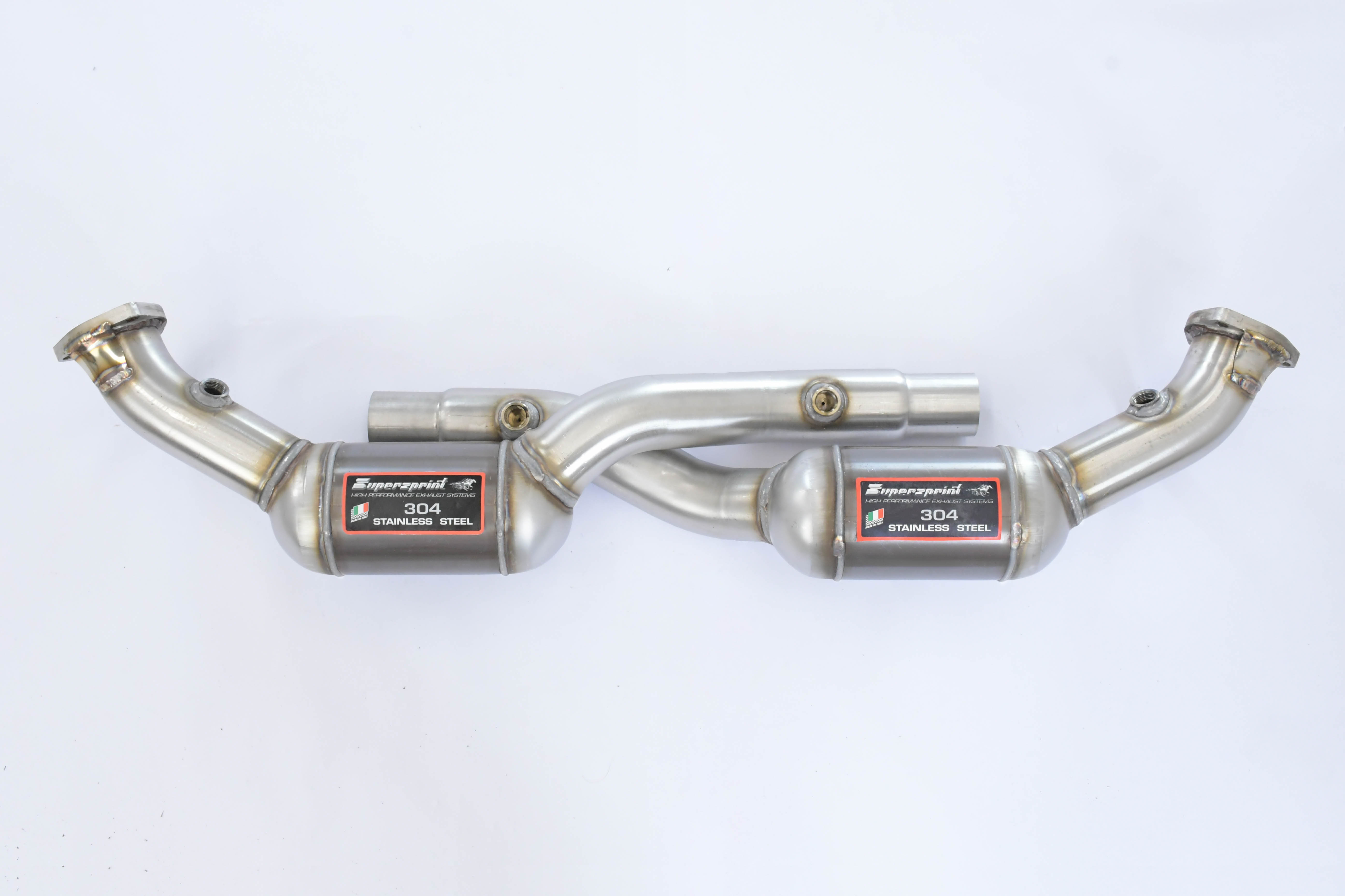 Front pipe Right + Left with Metallic catalytic converter 200CPSI Accepts the stock rear mufflers