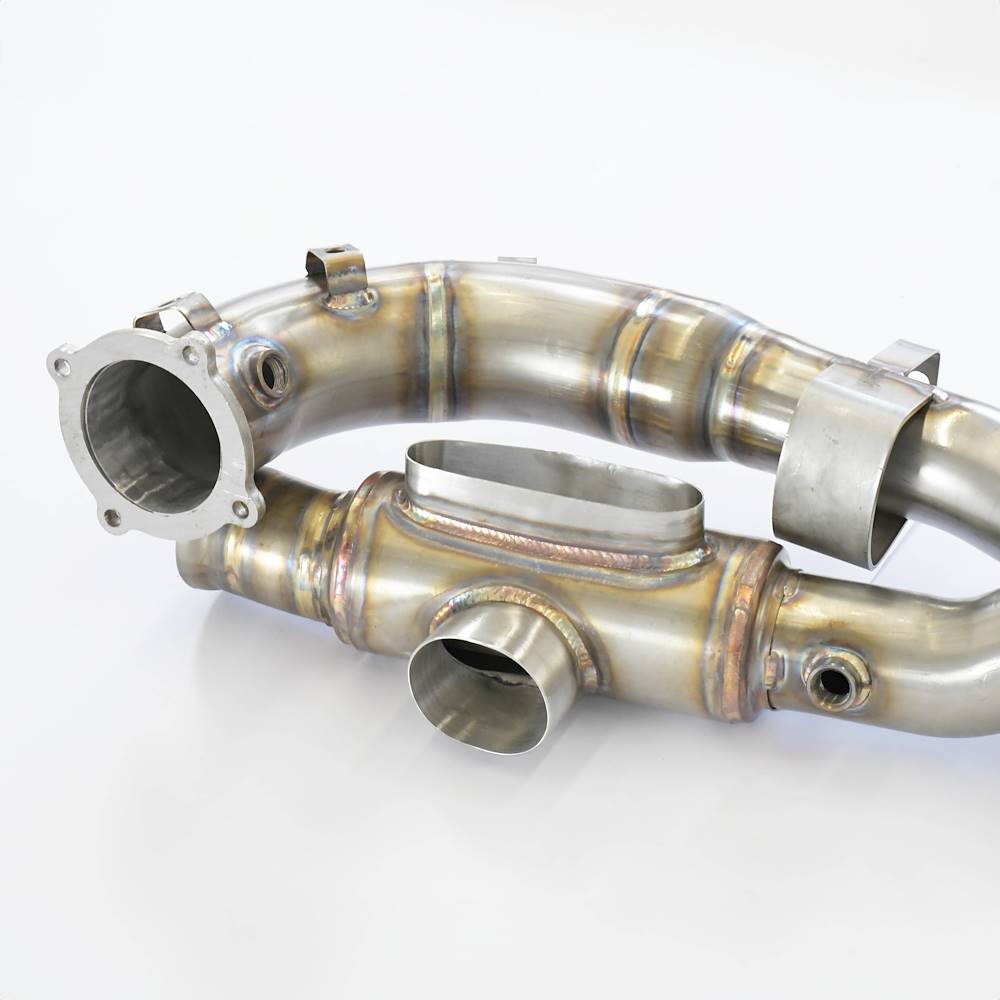 Front pipe Right - Left Replaces catalytic (With heat exchangers)