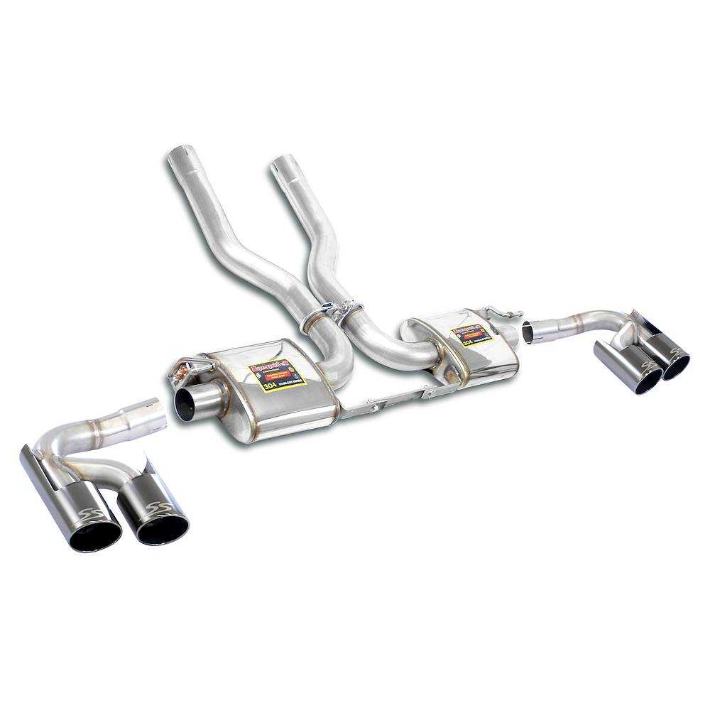 Rear exhaust Right - Left "Racing" OO100 "Gun Metal Grey"