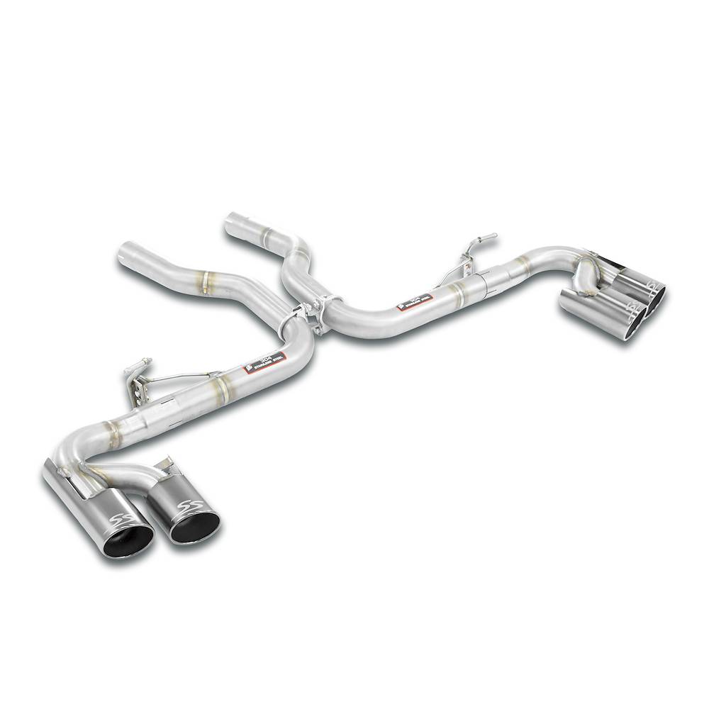 Rear pipe Right - Left OO100<br>(Muffler delete) "Gun Metal Grey"