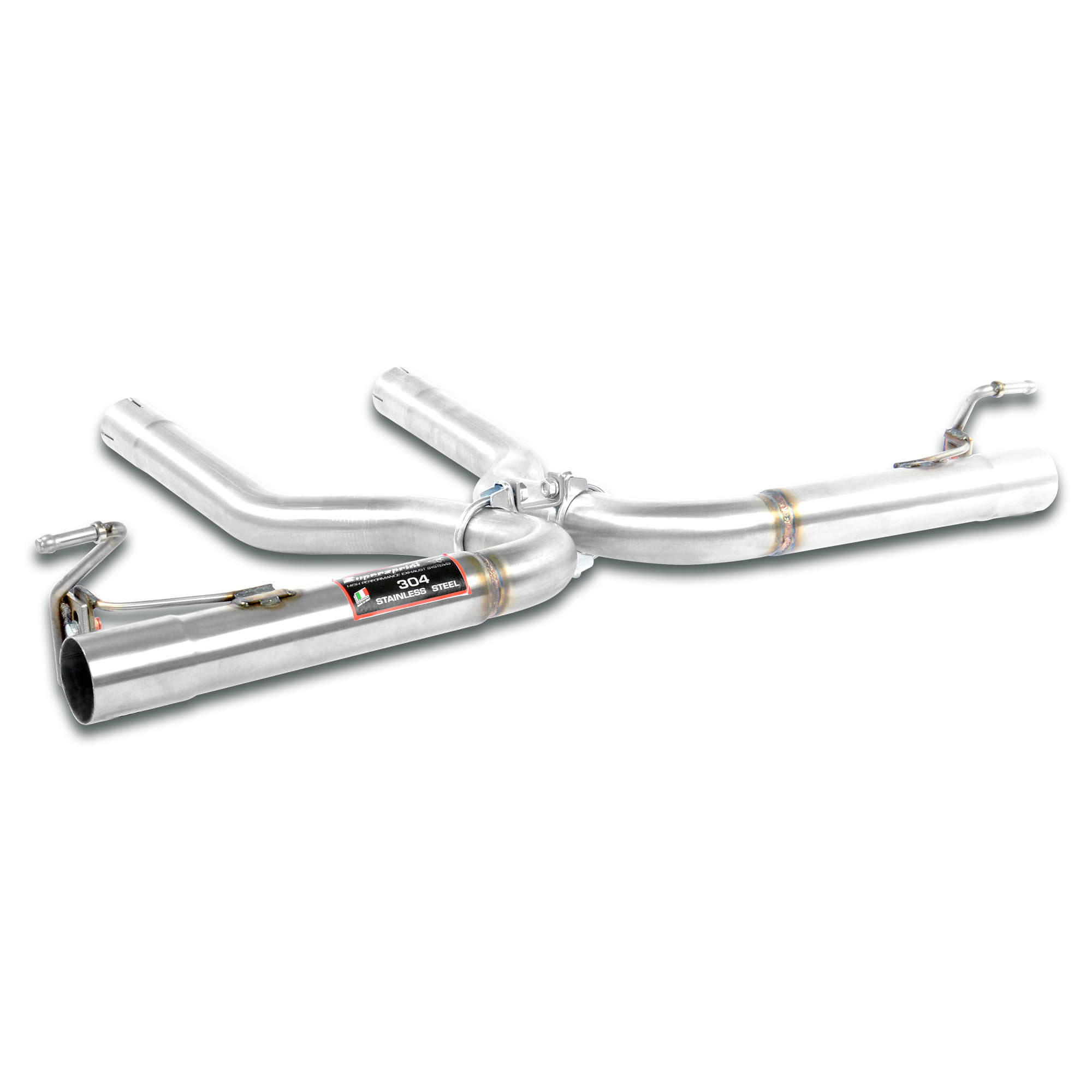 Rear pipe Right - Left OO100 (Muffler delete) Gun Metal Grey