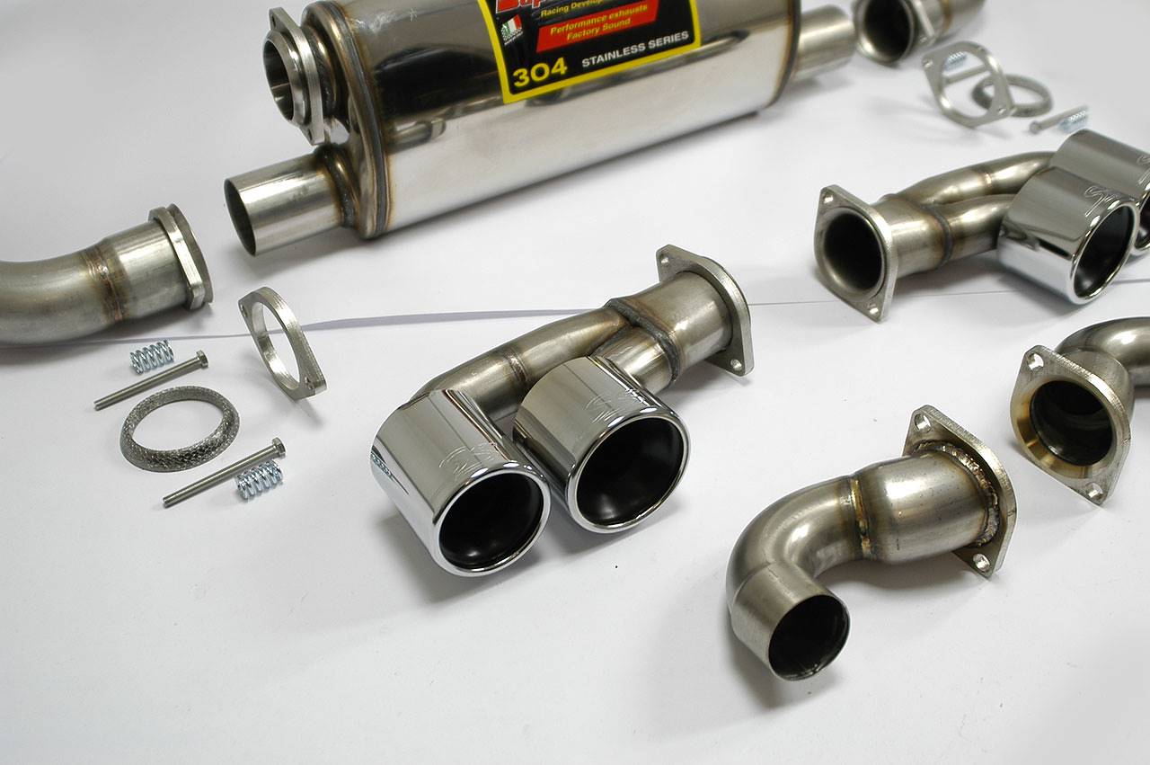 Rear exhaust Right - Left Sport + Metallic catalytic converters