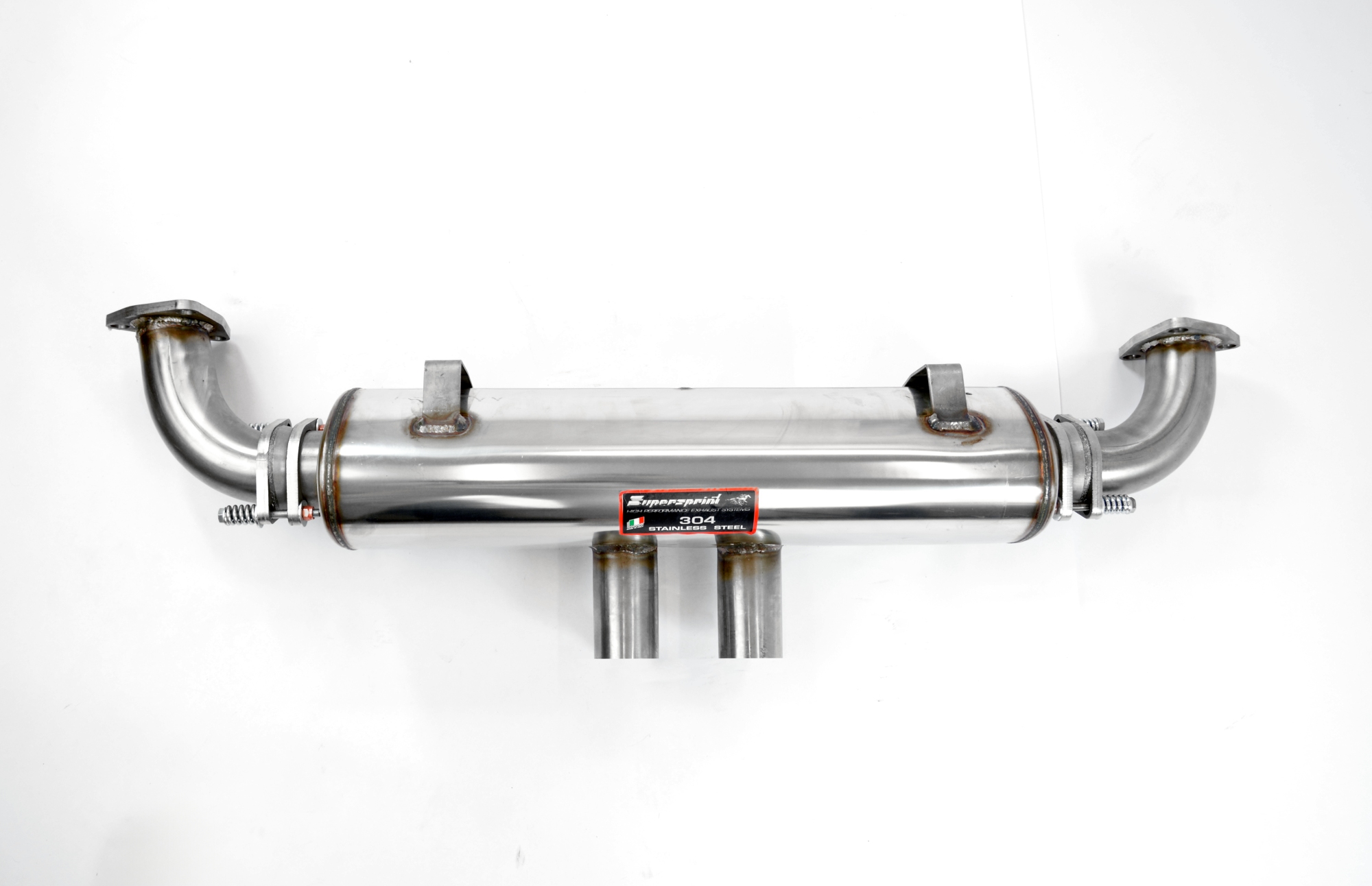 Rear muffler Cup + connecting pipes kit right - left