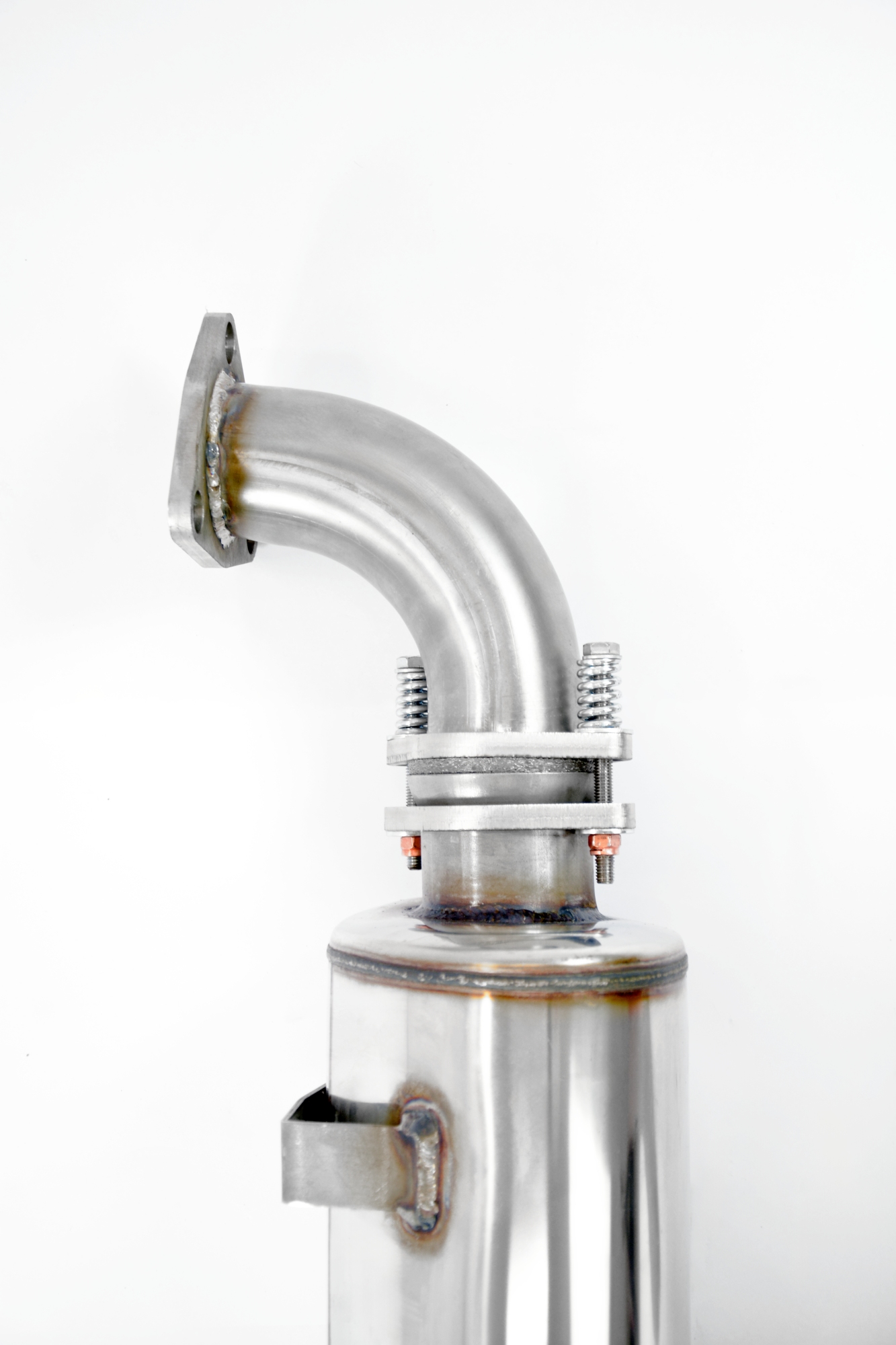 Rear muffler Cup + connecting pipes kit right - left