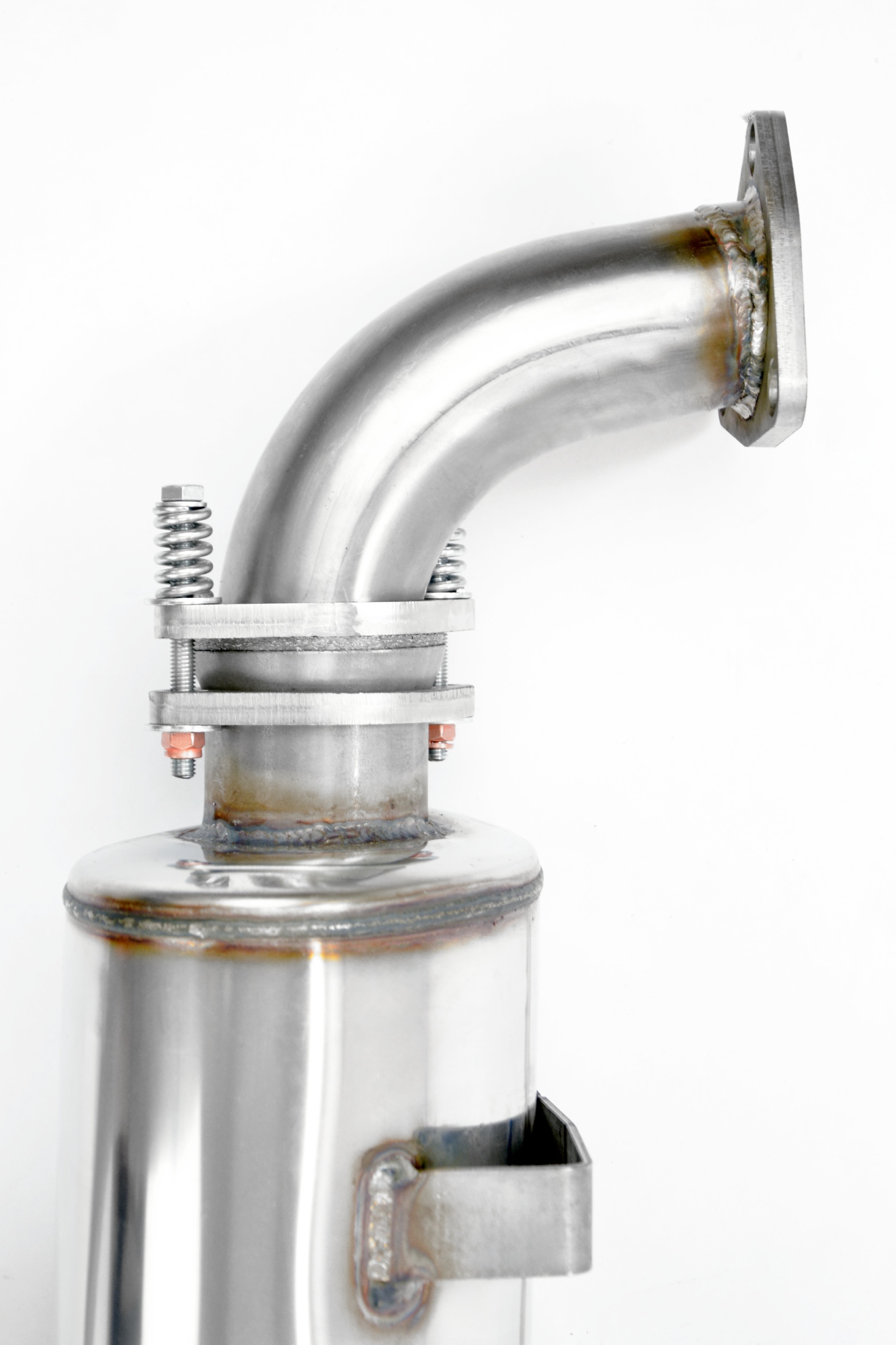 Rear muffler Cup + connecting pipes kit right - left