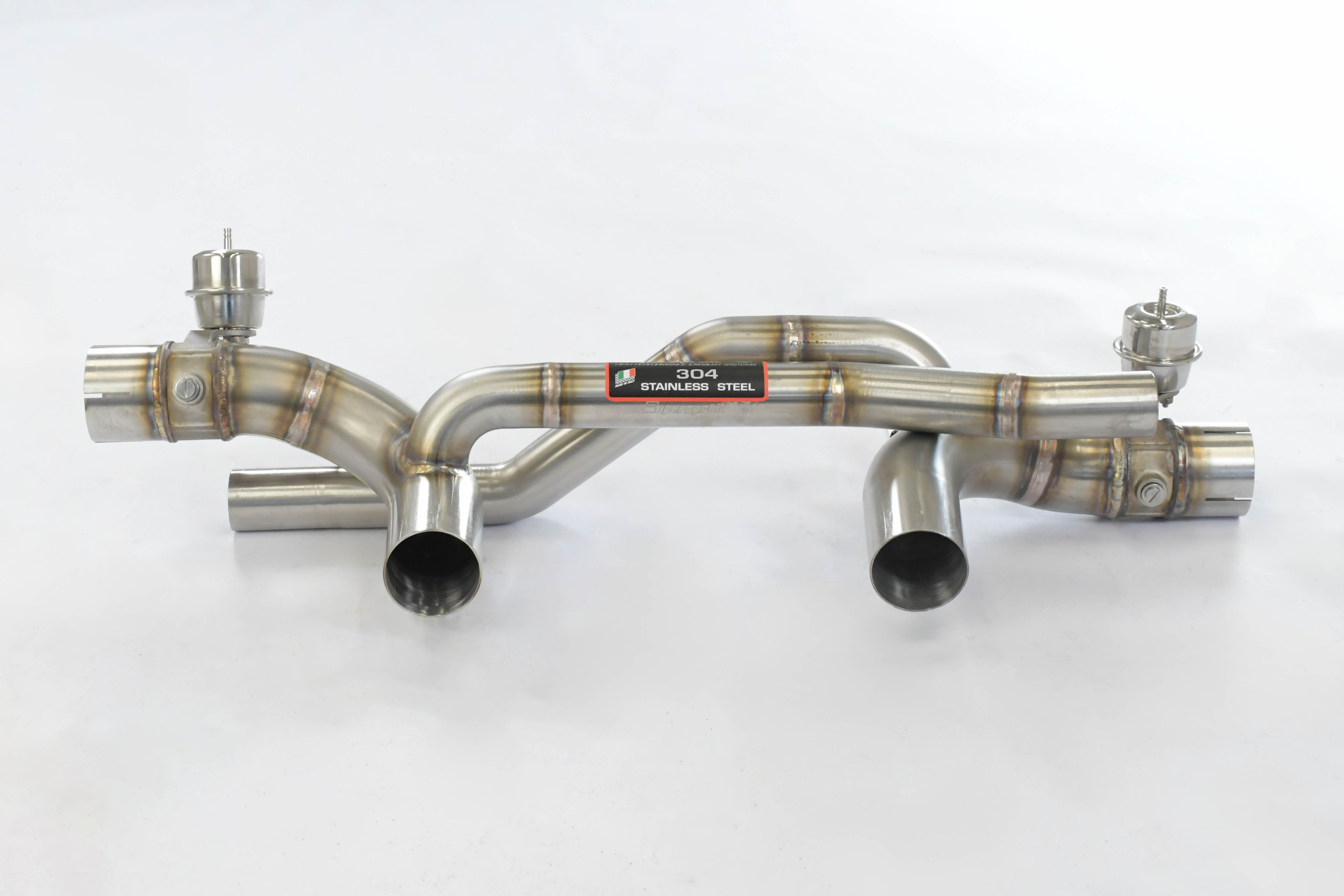 Rear pipe kit Right - Left with valves (Vacuum) (Muffler delete) 