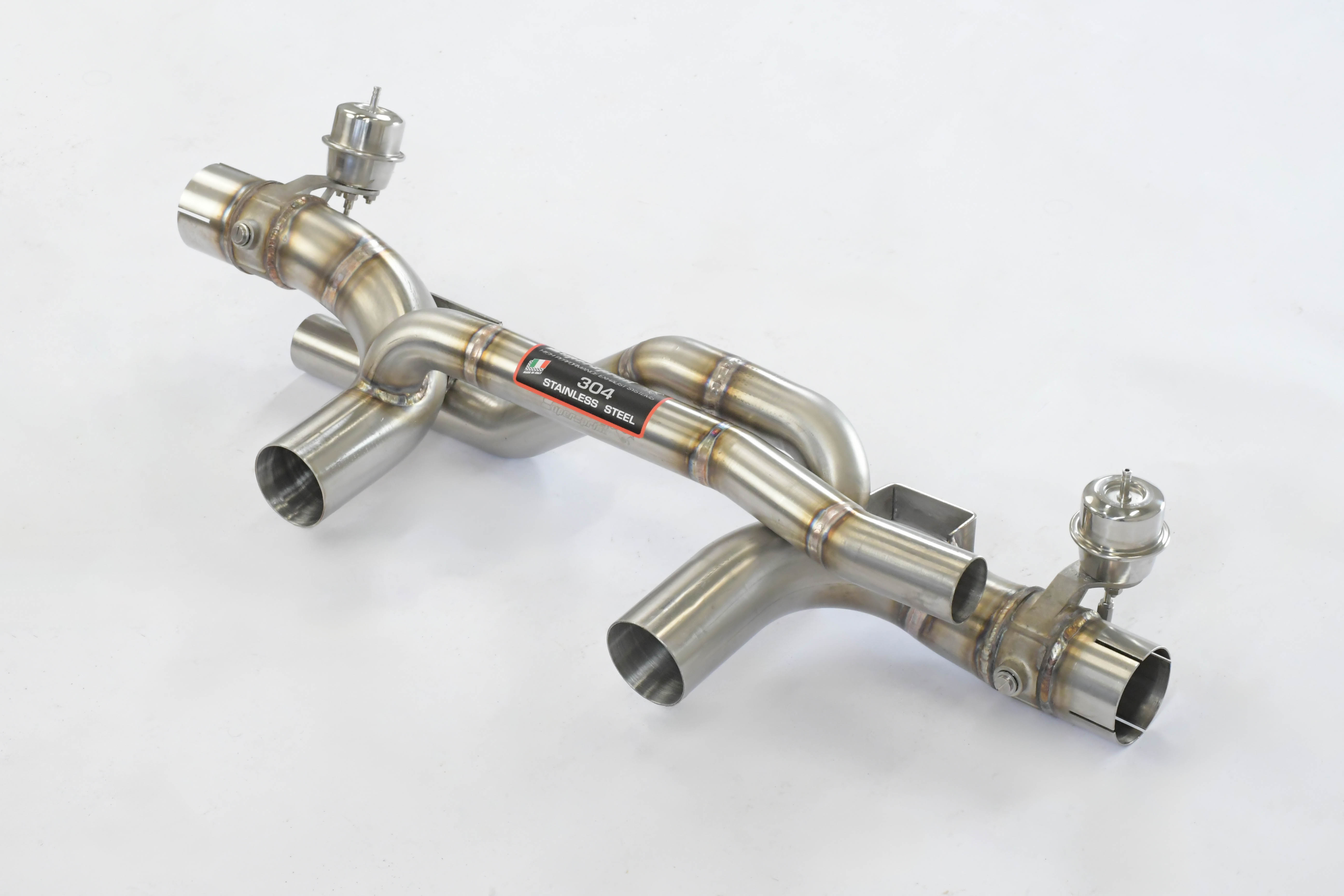 Endrohre kit Rechts - Links mit Klappe (Vacuum) (Nachschalldämpfer-Entfall)