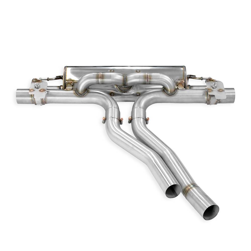 Rear exhaust with valves right - left