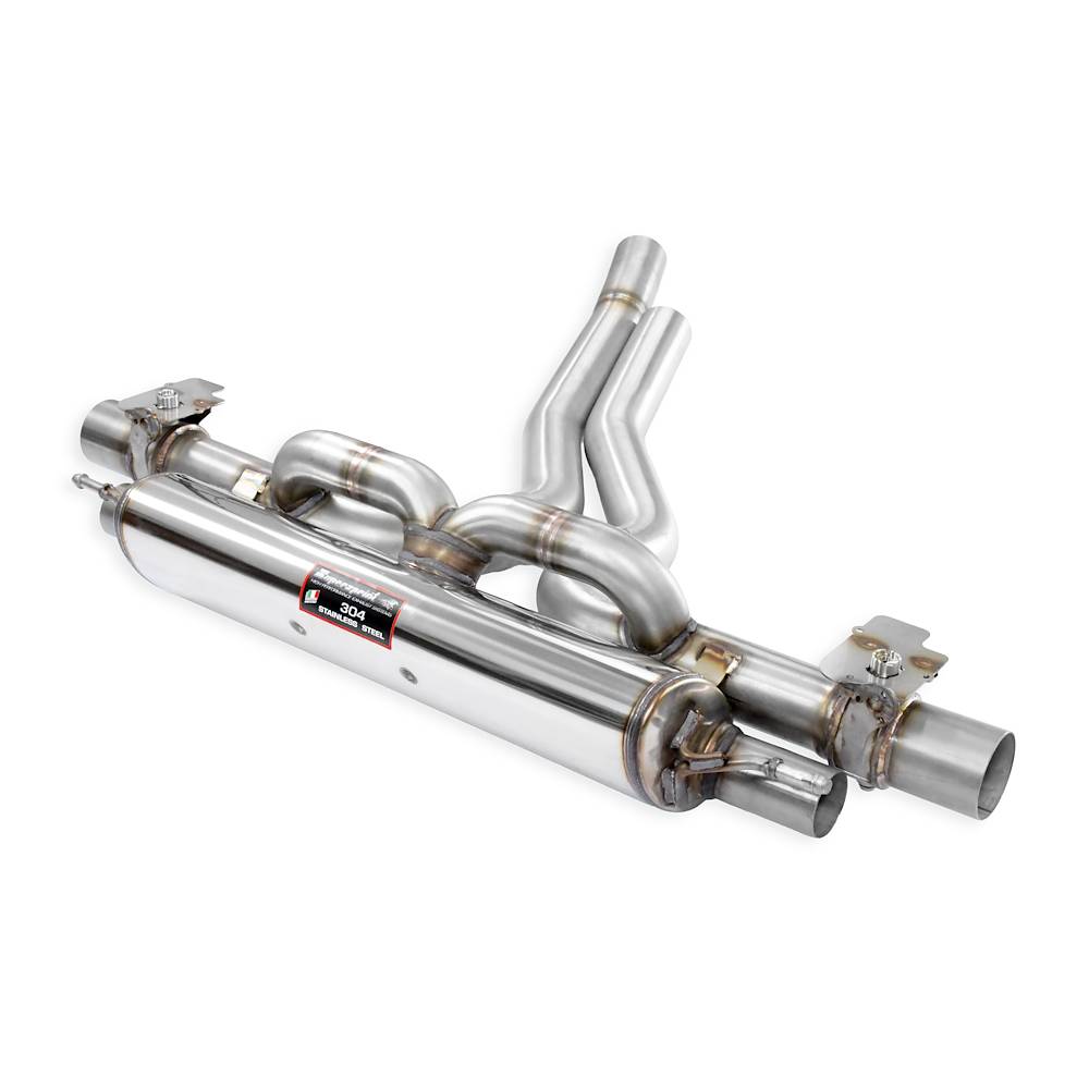 Rear exhaust with valves right - left