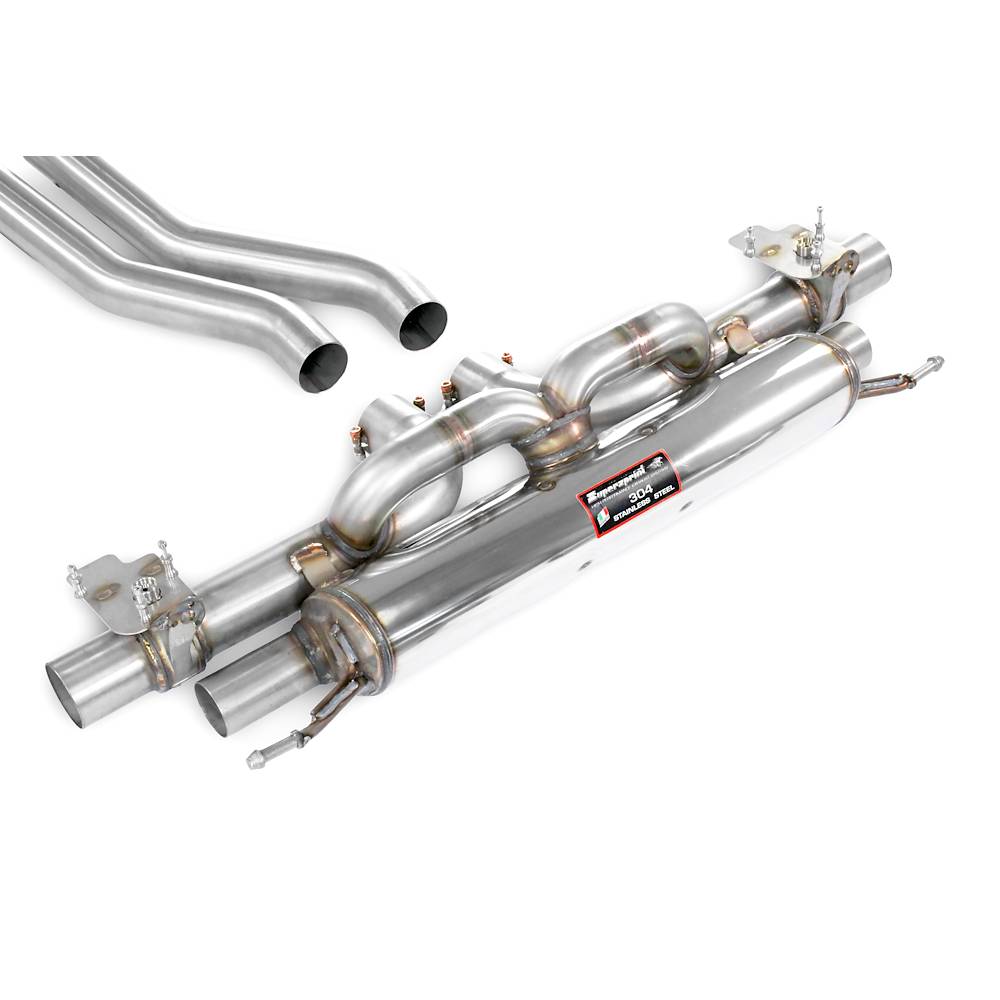 Rear exhaust with valves right - left