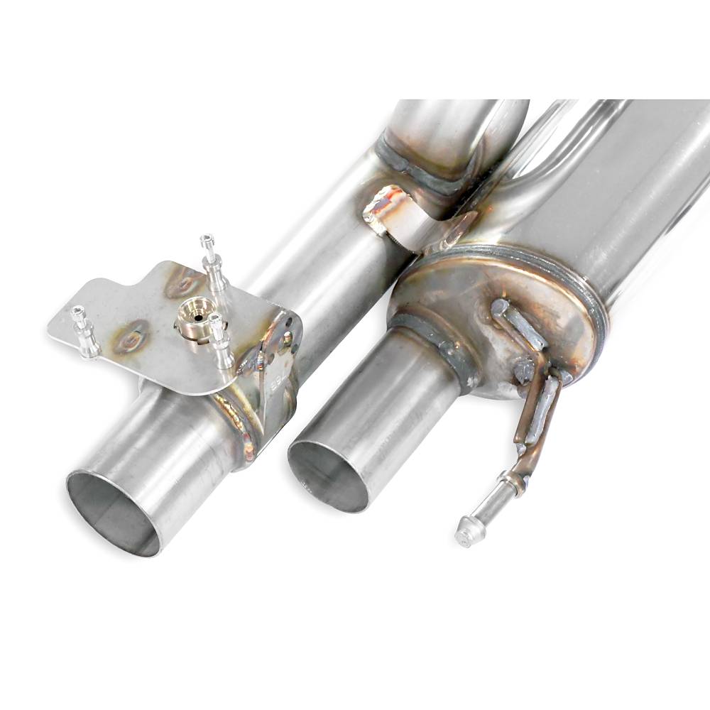 Rear exhaust with valves right - left