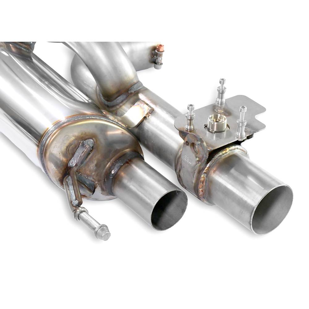 Rear exhaust with valves right - left