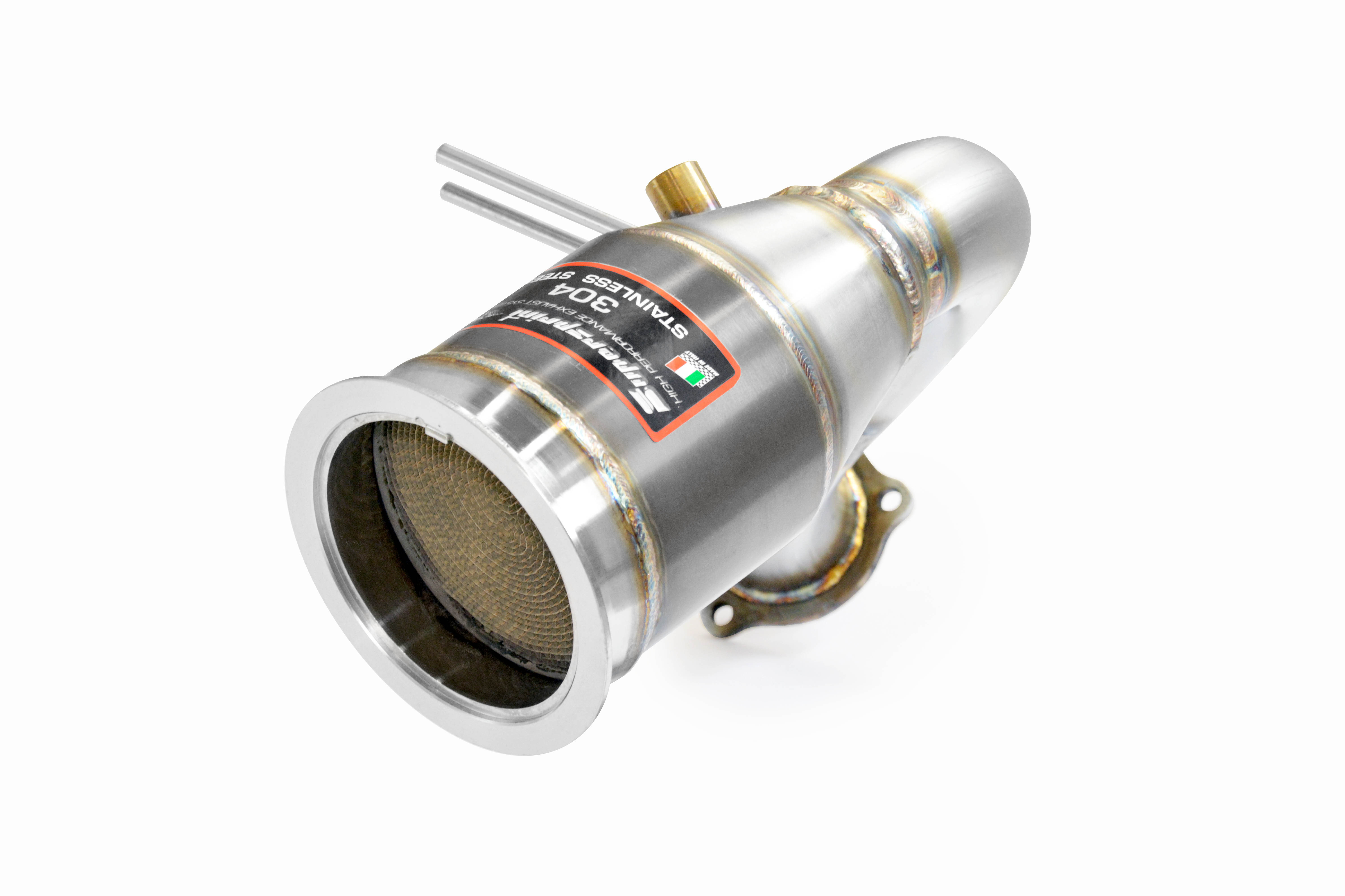 Downpipe Sinistro + catalizzatore metallico 