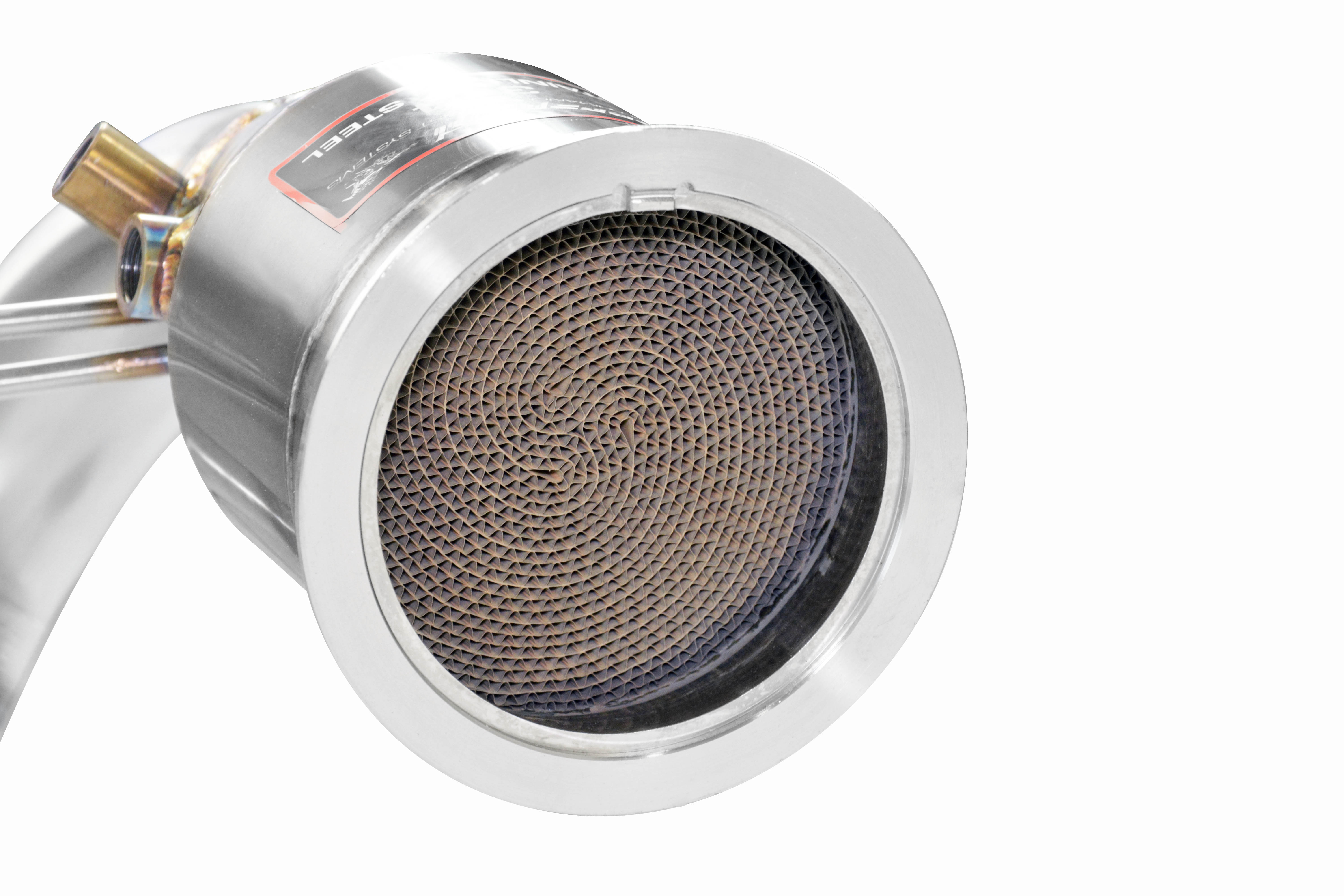 Downpipe Links + Sport Metallkatalysator 