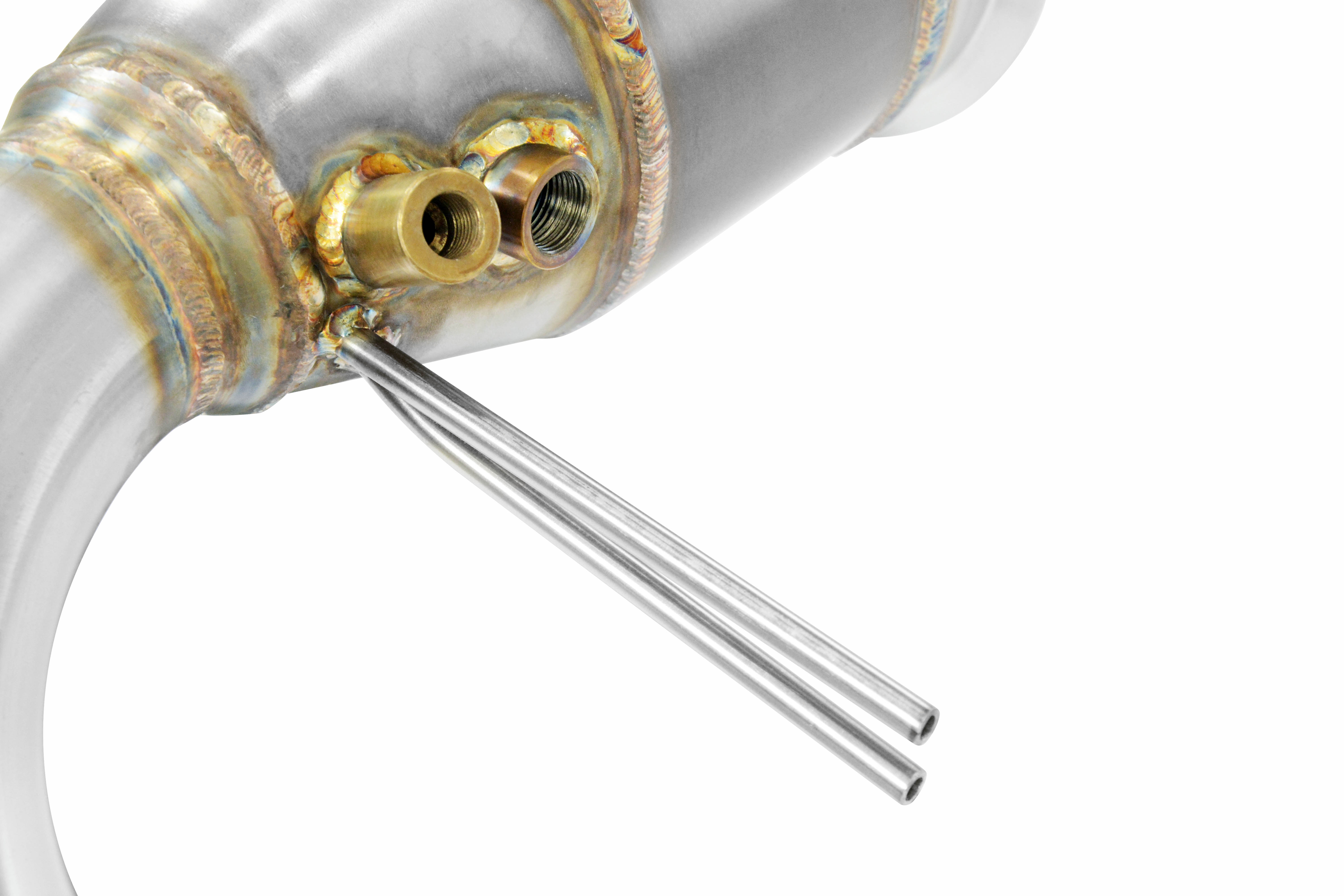 Downpipe Sinistro + catalizzatore metallico 